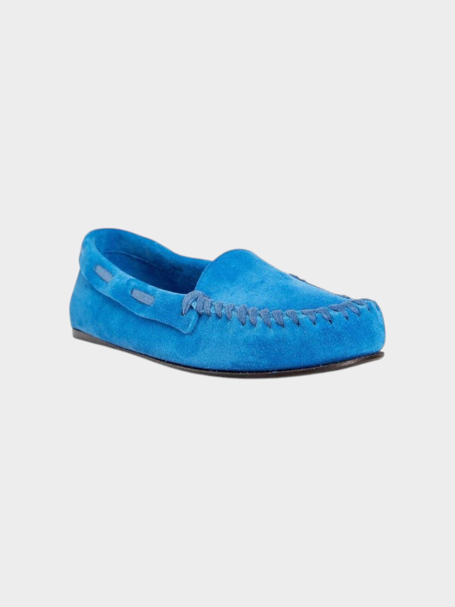 The Row Blue Calfskin Slip-On Loafers-thumbmail-2
