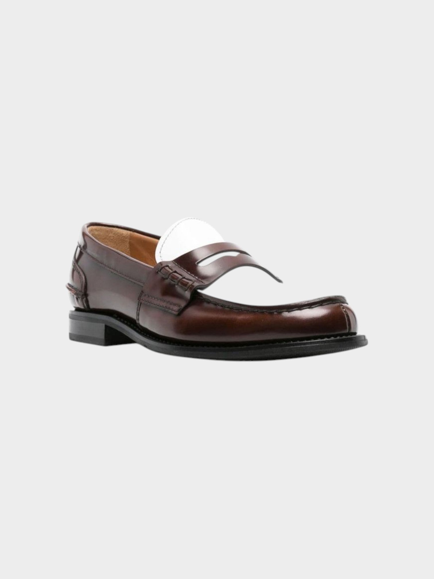 Church's Brown Calfskin Slip-On Loafers-thumbmail-2