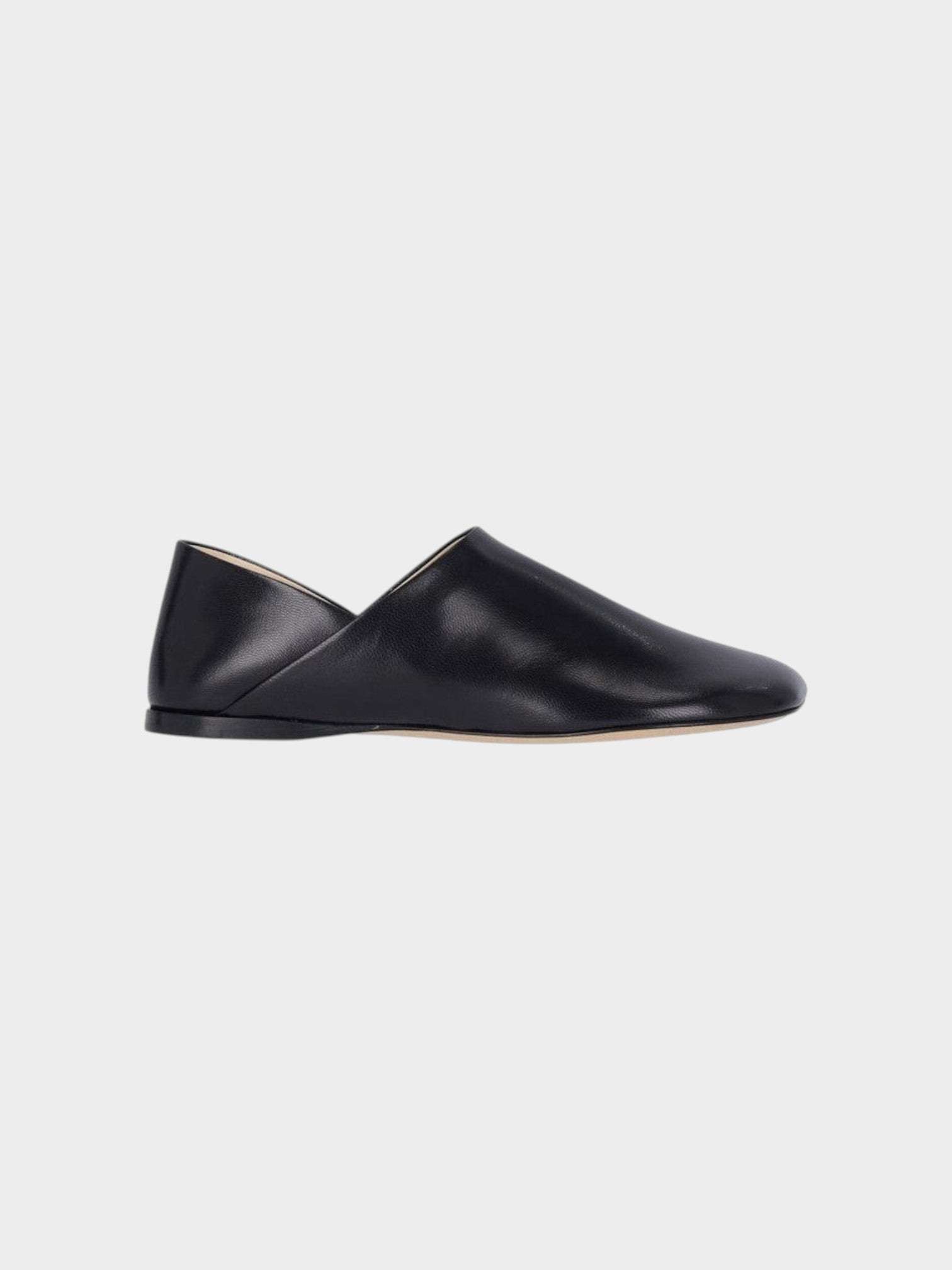Loewe Black Lamb Leather Slip-On Loafers