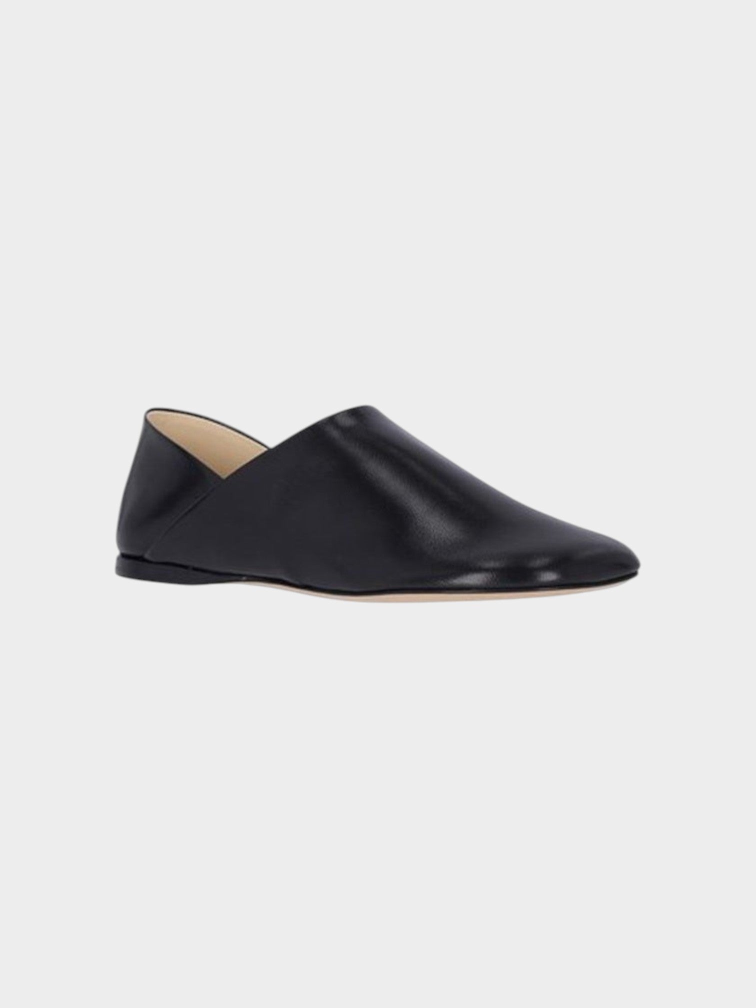 Loewe Black Lamb Leather Slip-On Loafers-thumbmail-2