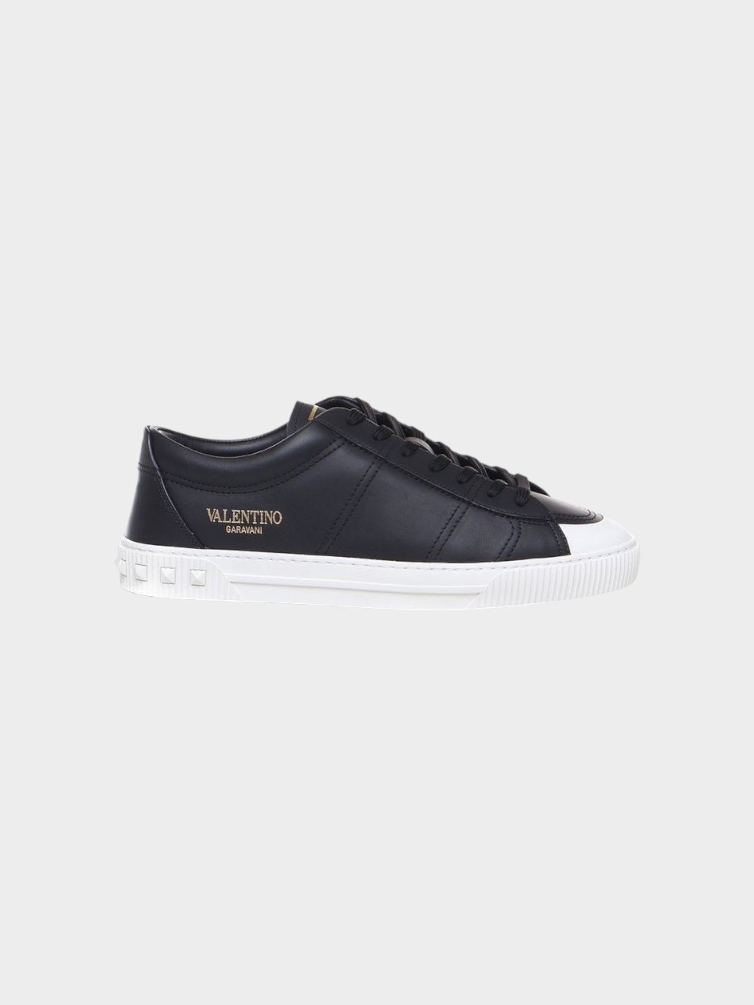 Valentino Garavani Black Calfskin Low Top Sneakers