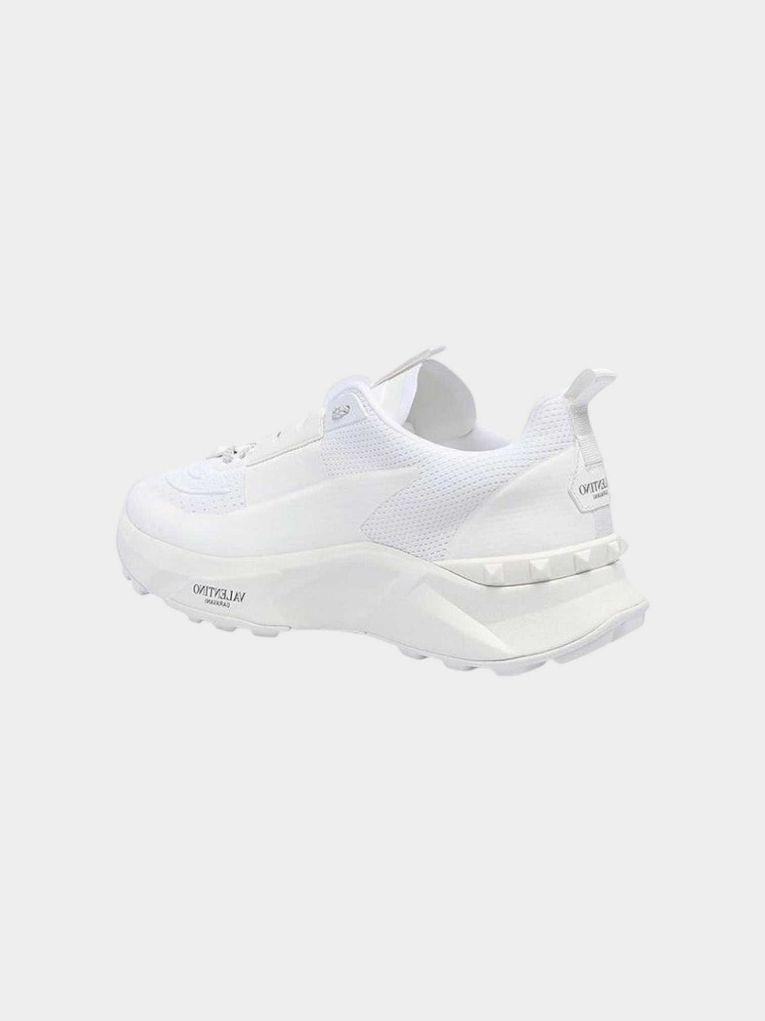 Valentino Garavani White Fabric Athletic Sneakers-thumbmail-3