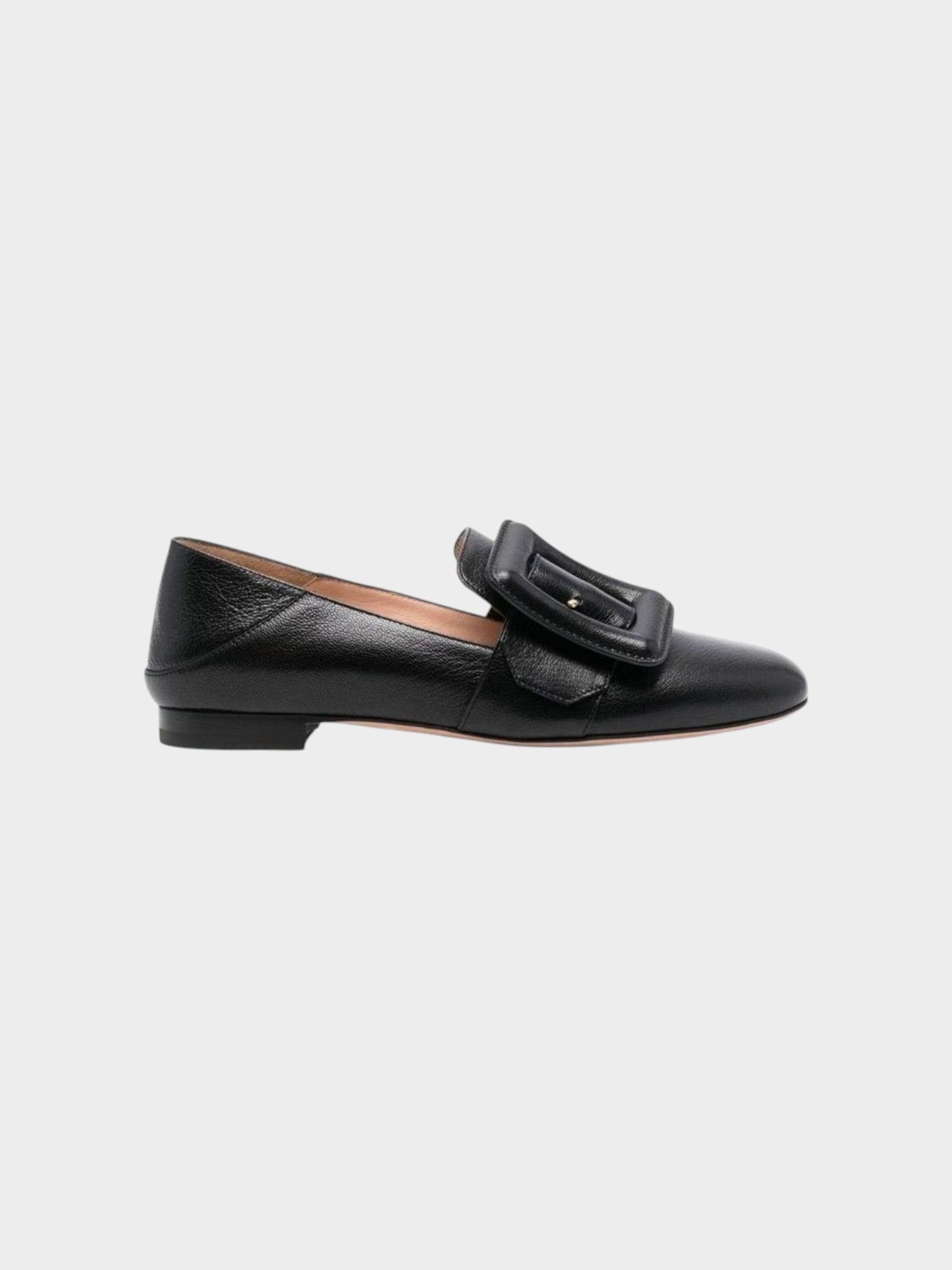 Bally Black Calfskin Slip-On Loafers