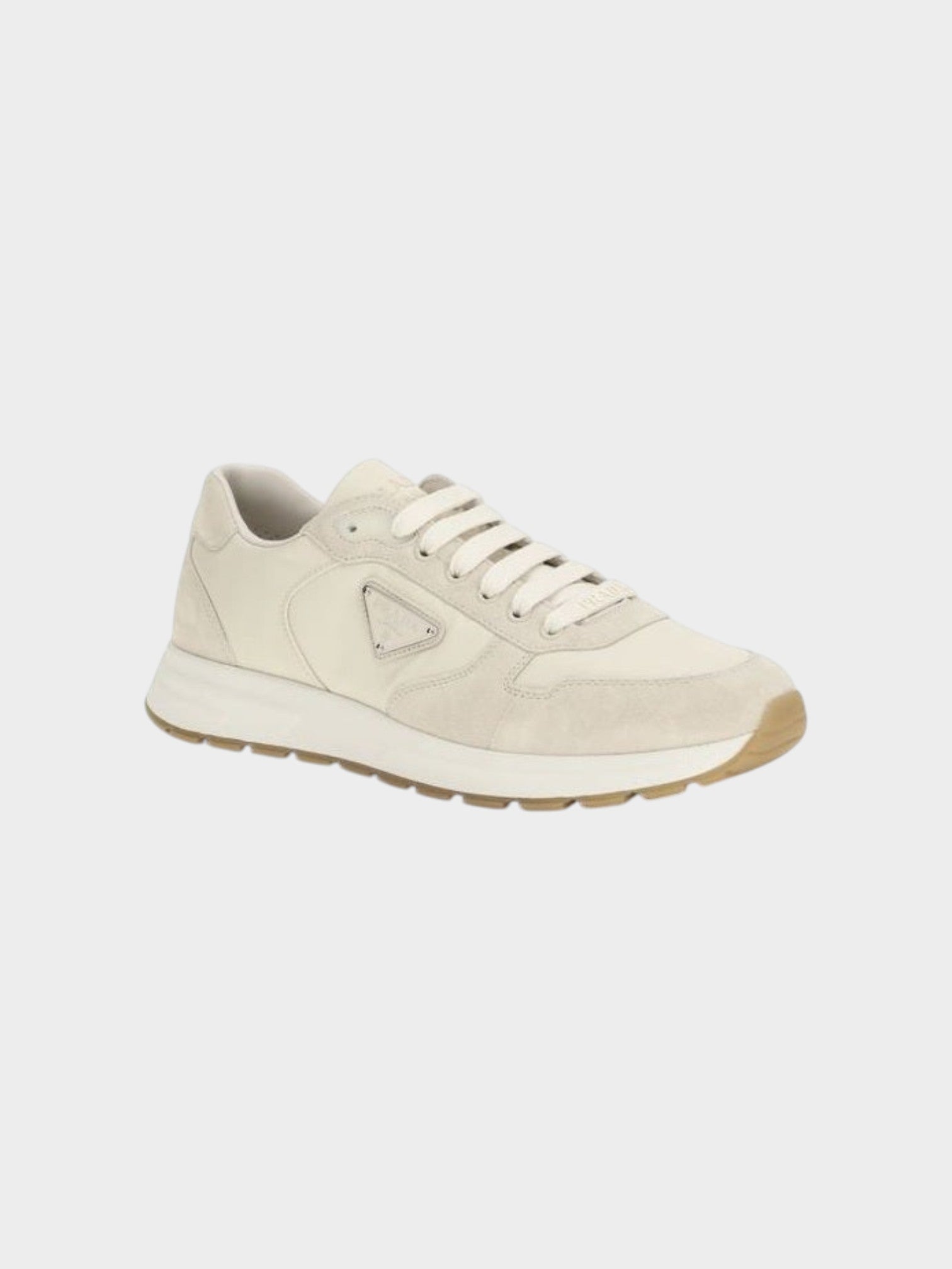 Prada Beige Nylon Low Top Sneakers-thumbmail-2
