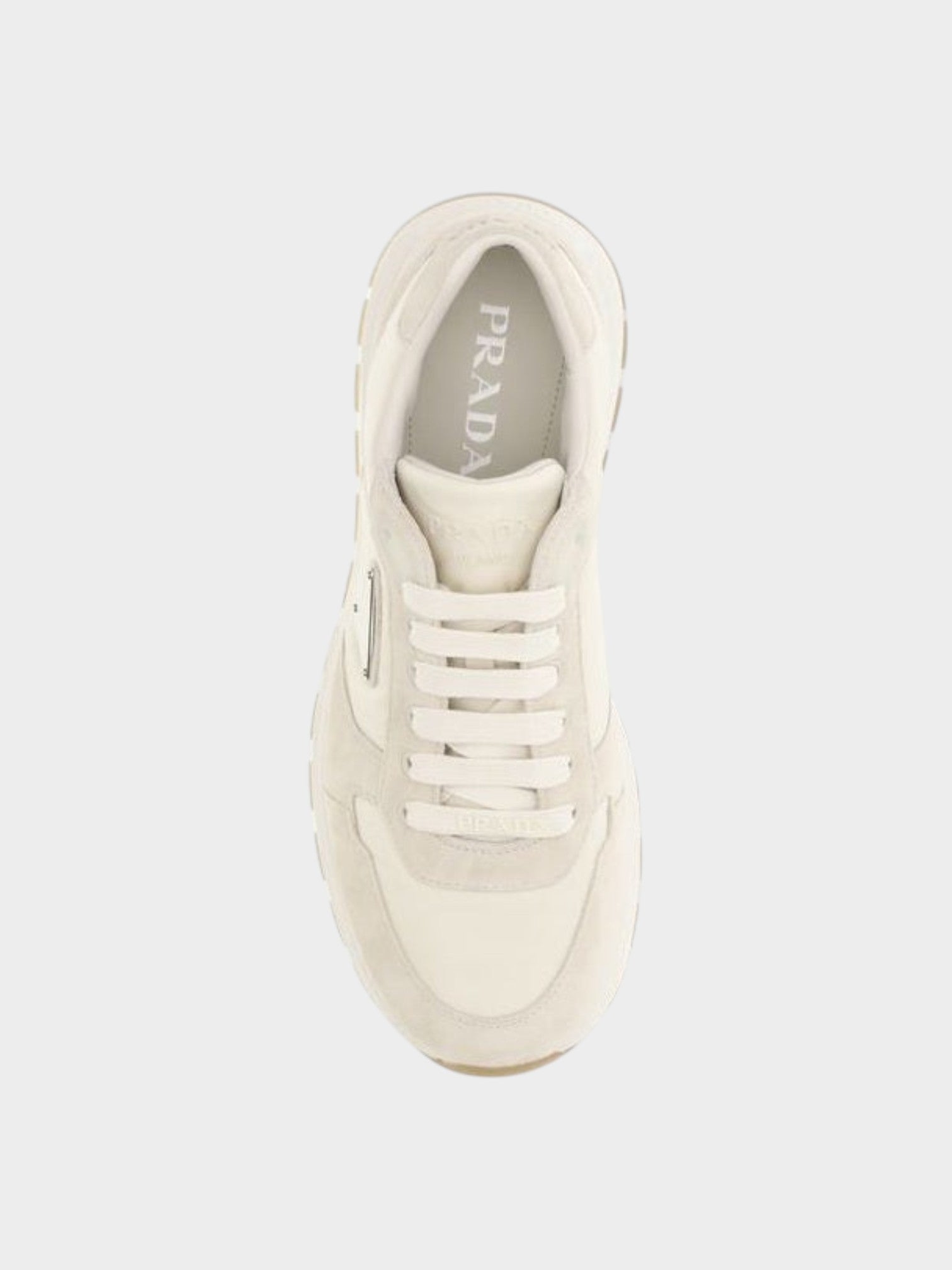 Prada Beige Nylon Low Top Sneakers-thumbmail-4