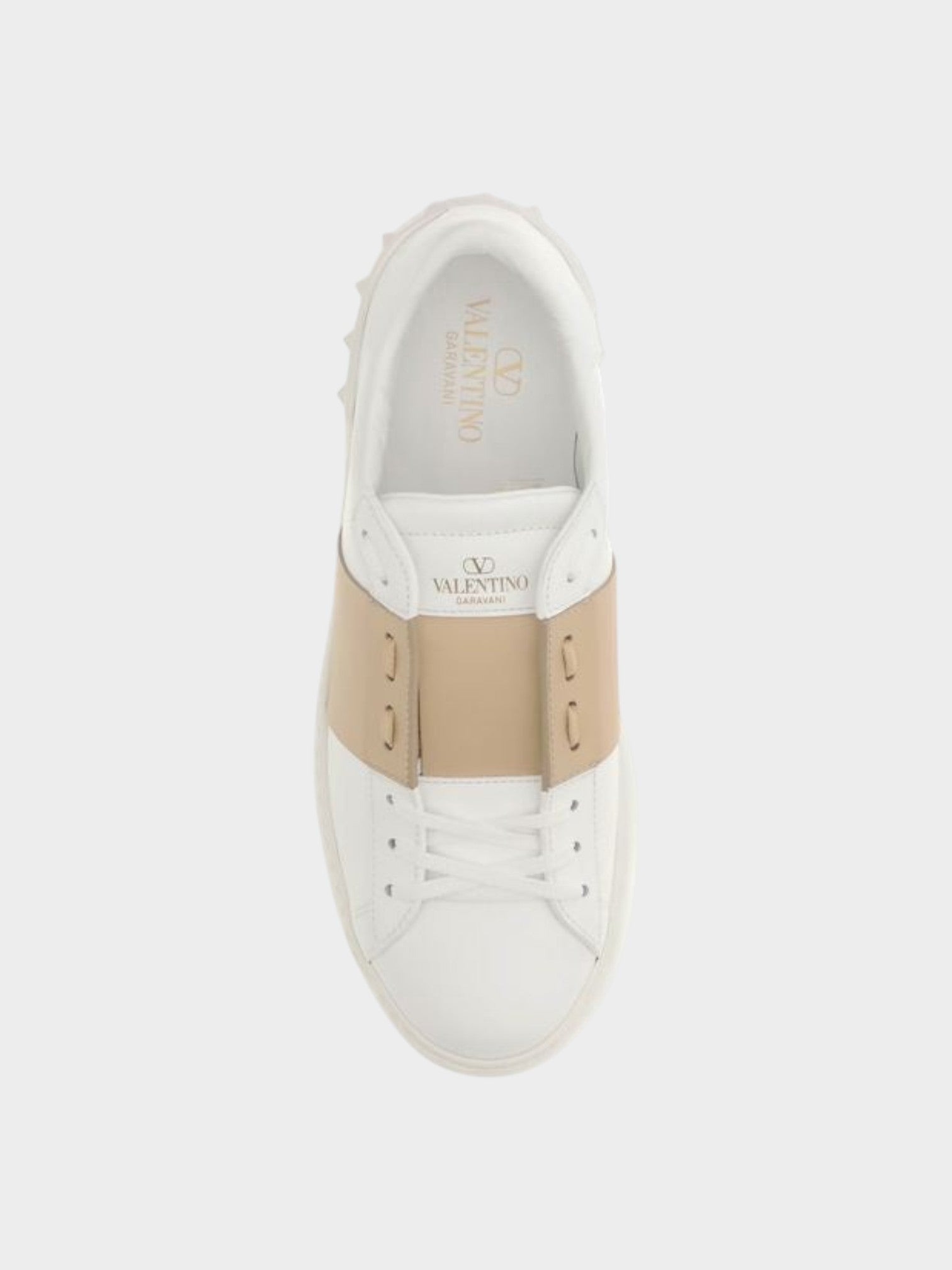 Valentino Garavani White Calf Leather Bos Taurus Low Top Sneakers-thumbmail-4