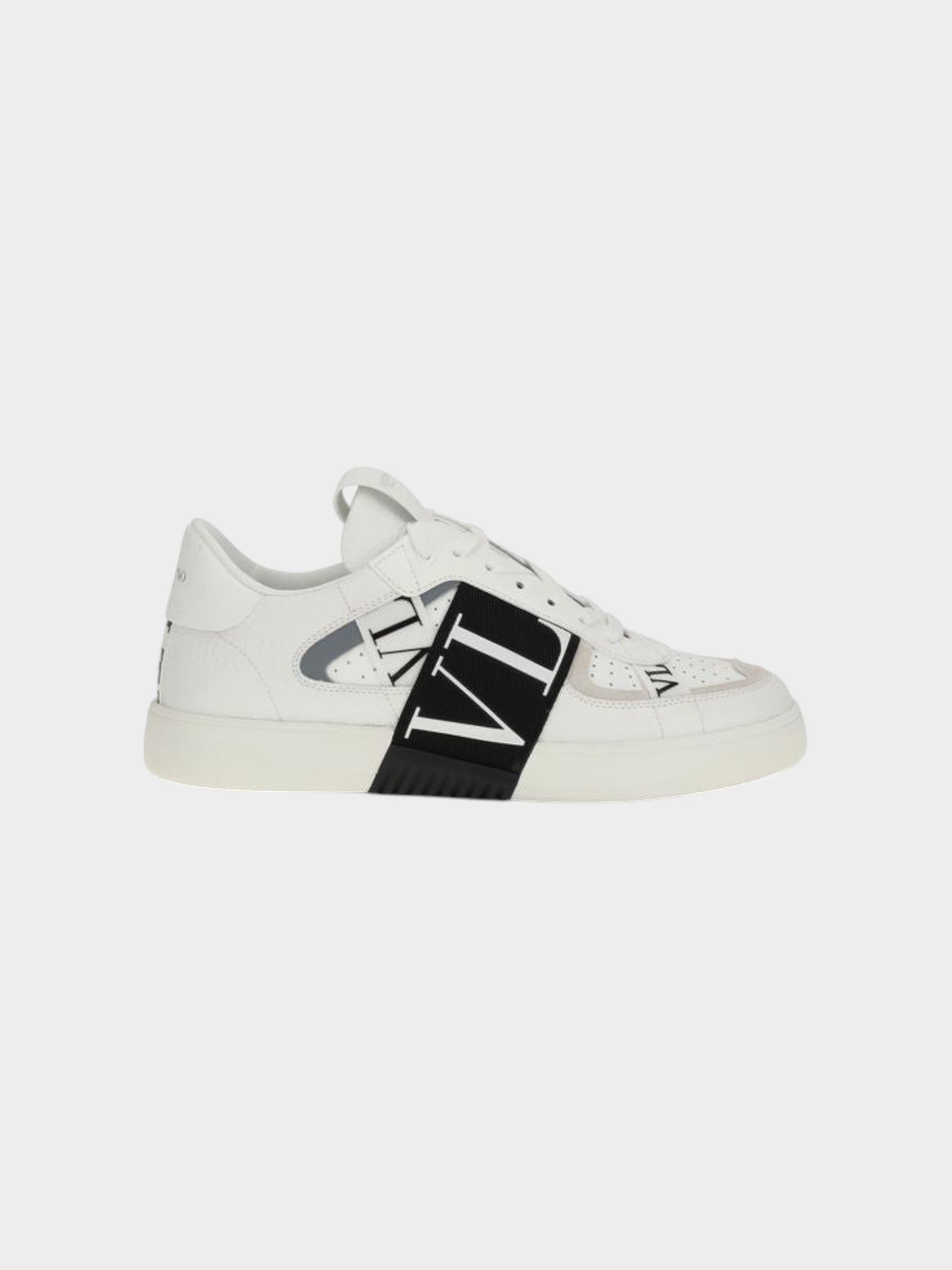 Valentino Garavani White Calf Leather Bos Taurus Low Top Sneakers