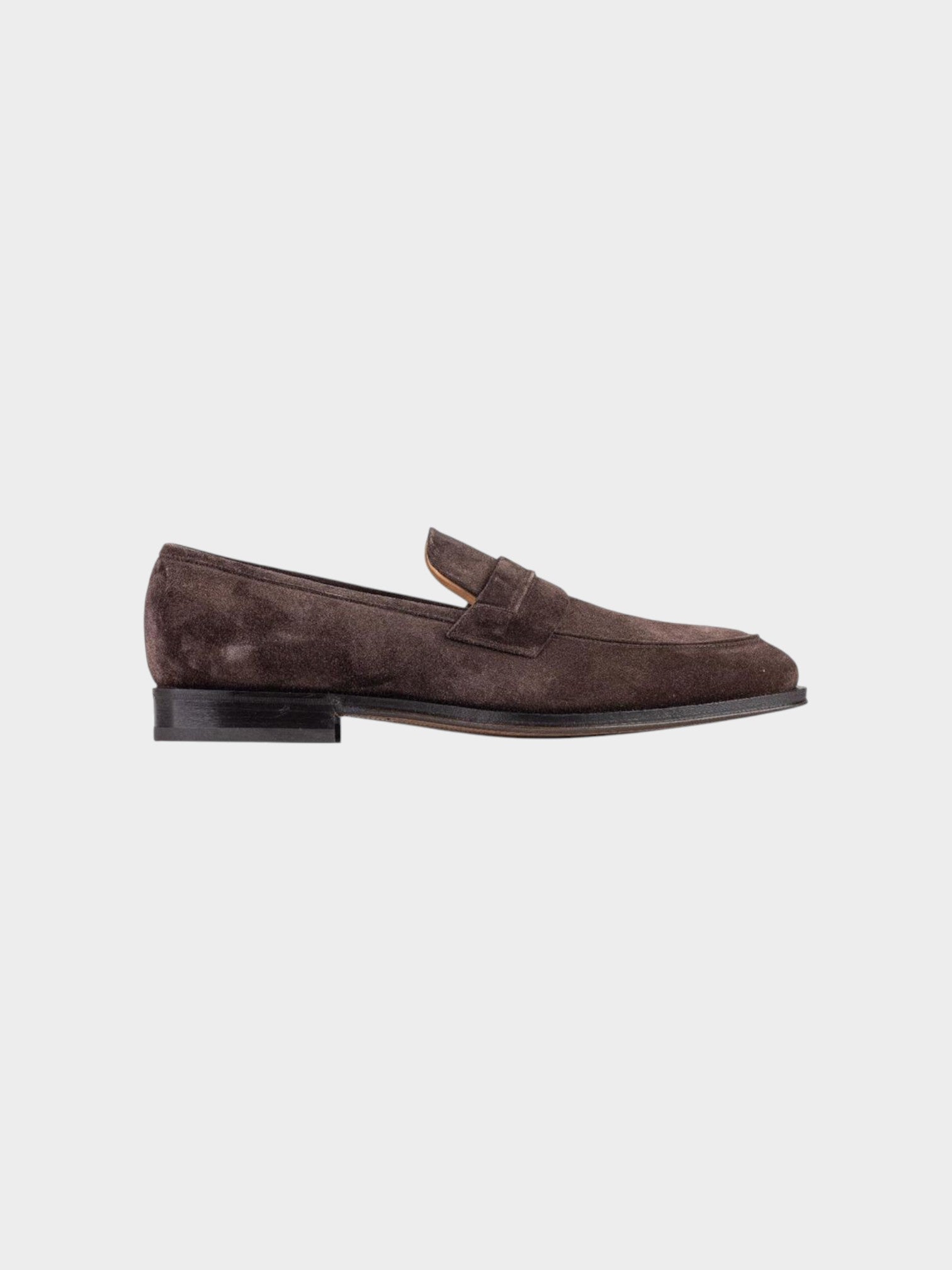 Salvatore Ferragamo Brown Leather Slip-On Loafers