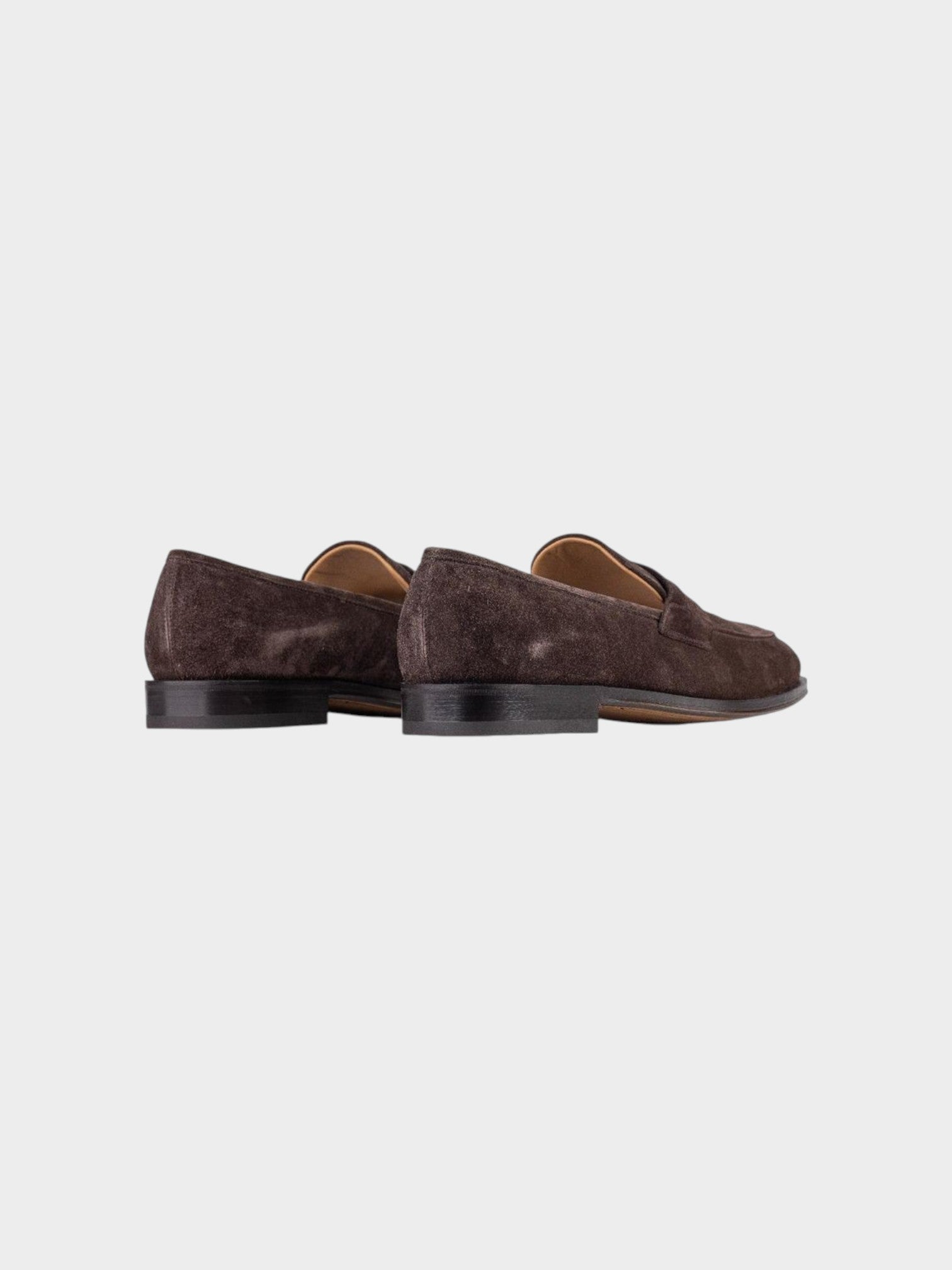 Salvatore Ferragamo Brown Leather Slip-On Loafers-thumbmail-3
