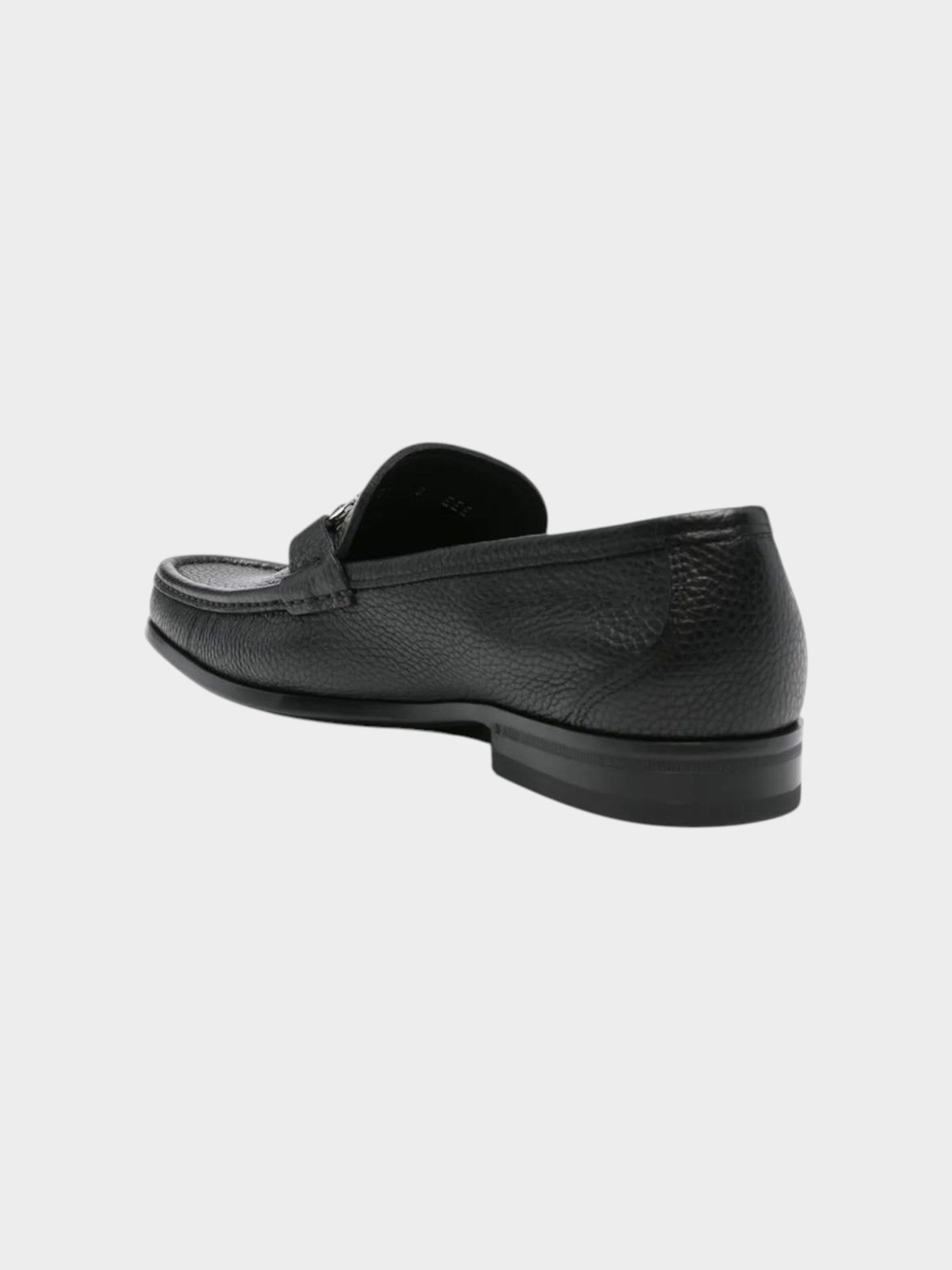 Salvatore Ferragamo Black Calfskin Slip-On Loafers-thumbmail-3