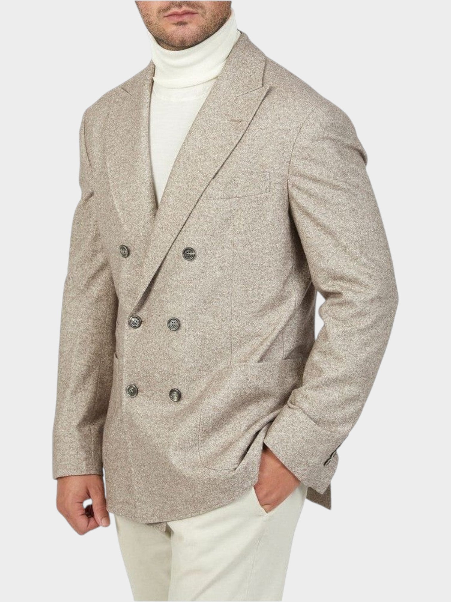 Brunello Cucinelli Beige Cashmere Coat-thumbmail-2