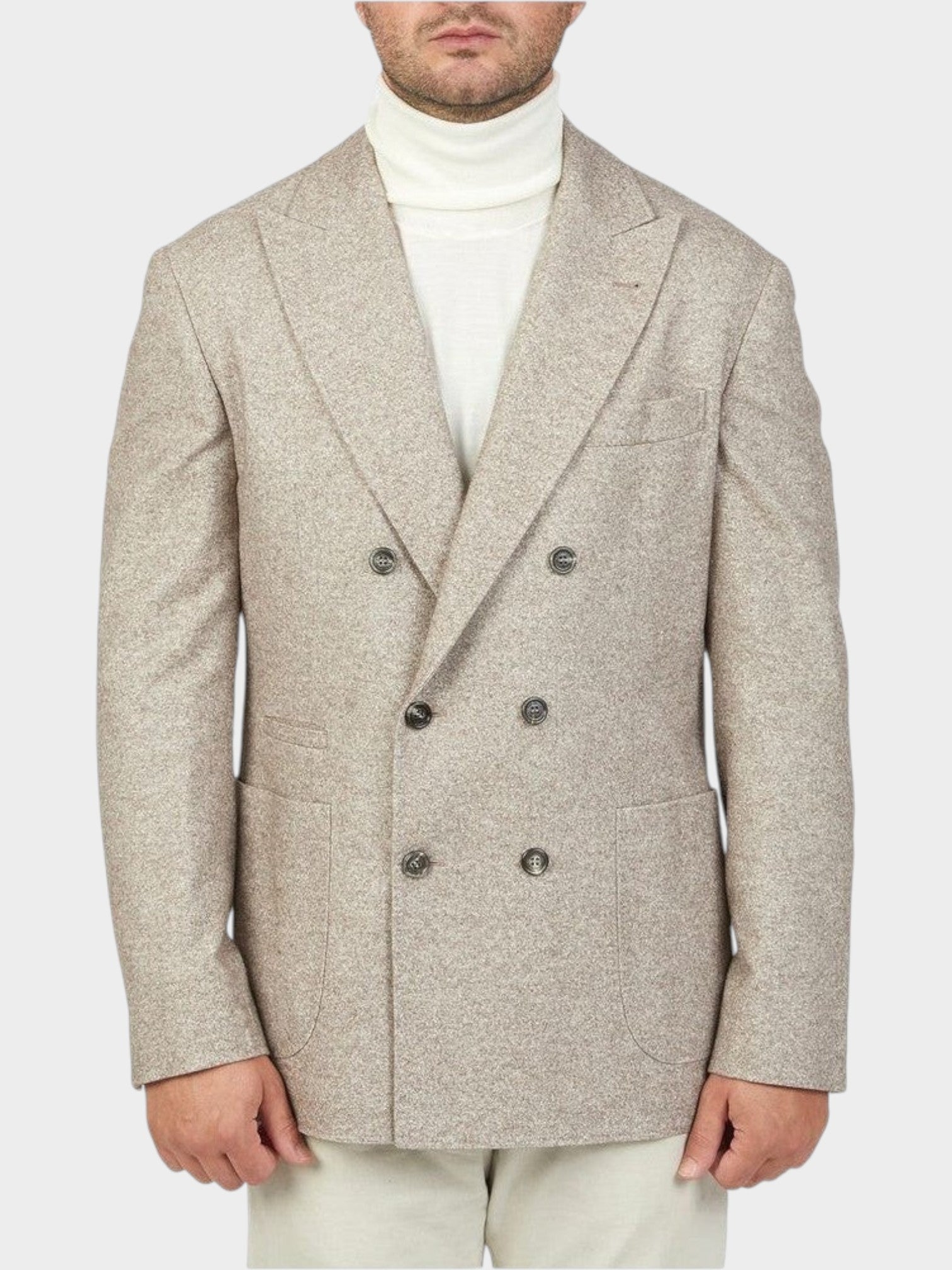 Brunello Cucinelli Beige Cashmere Coat-thumbmail-3