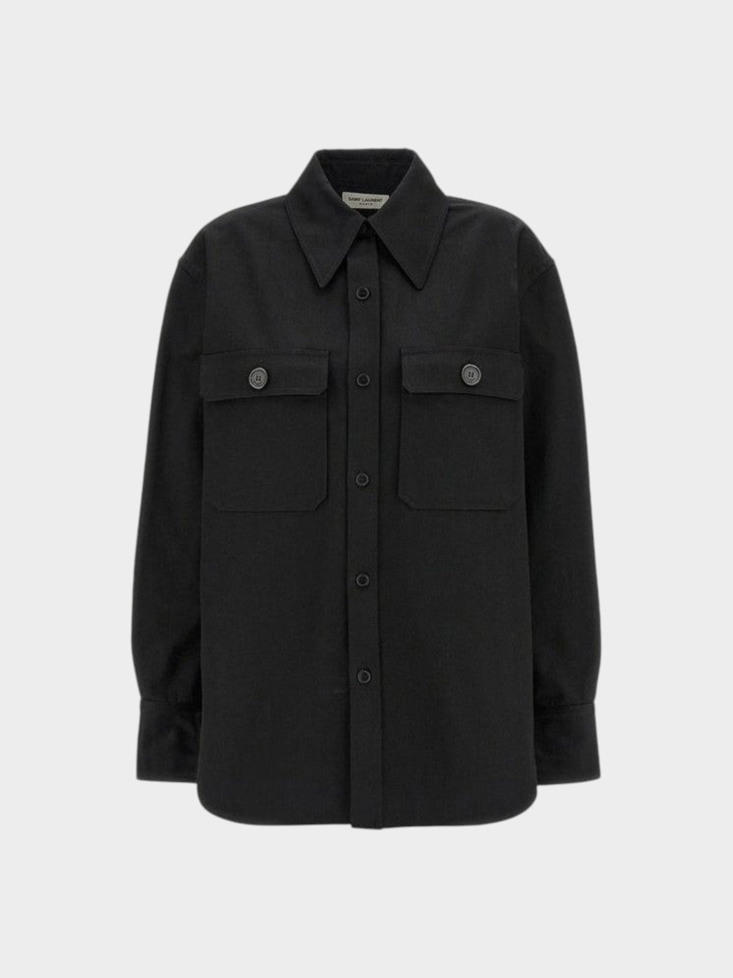 Saint Laurent Black Cotton Dress Shirt