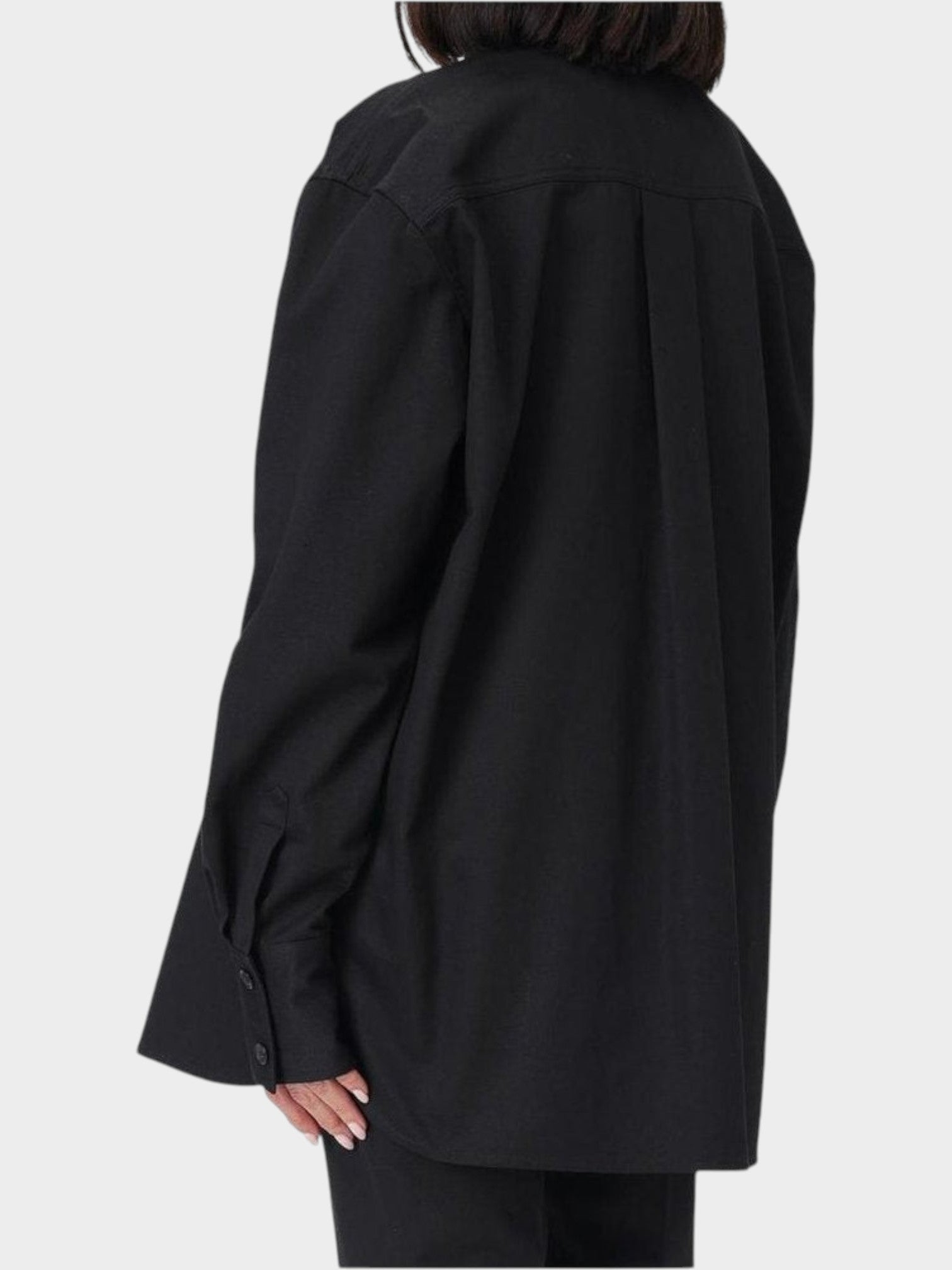 Saint Laurent Black Cotton Dress Shirt-thumbmail-3