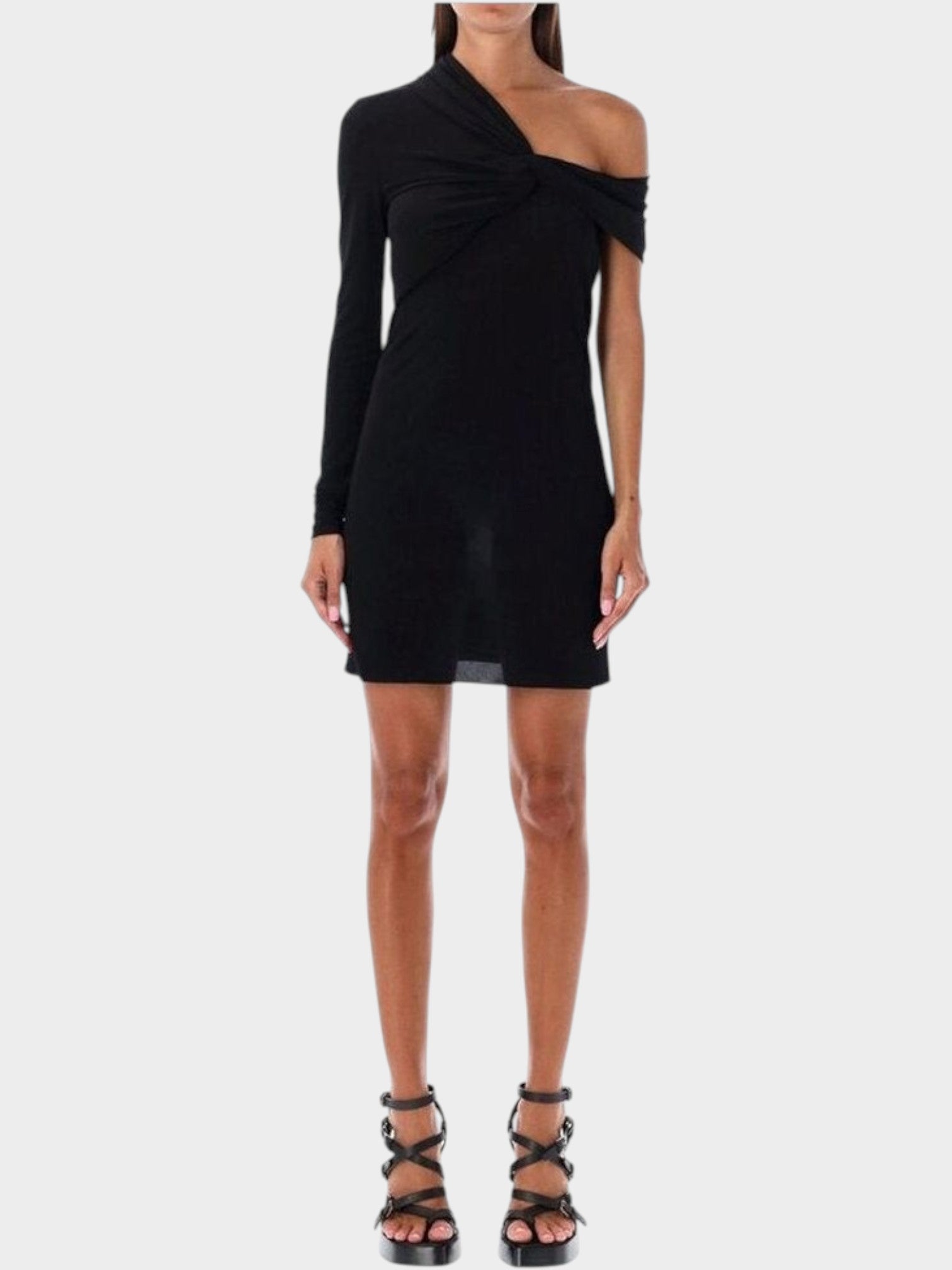 Saint Laurent Black Viscose Casual Dress-thumbmail-2