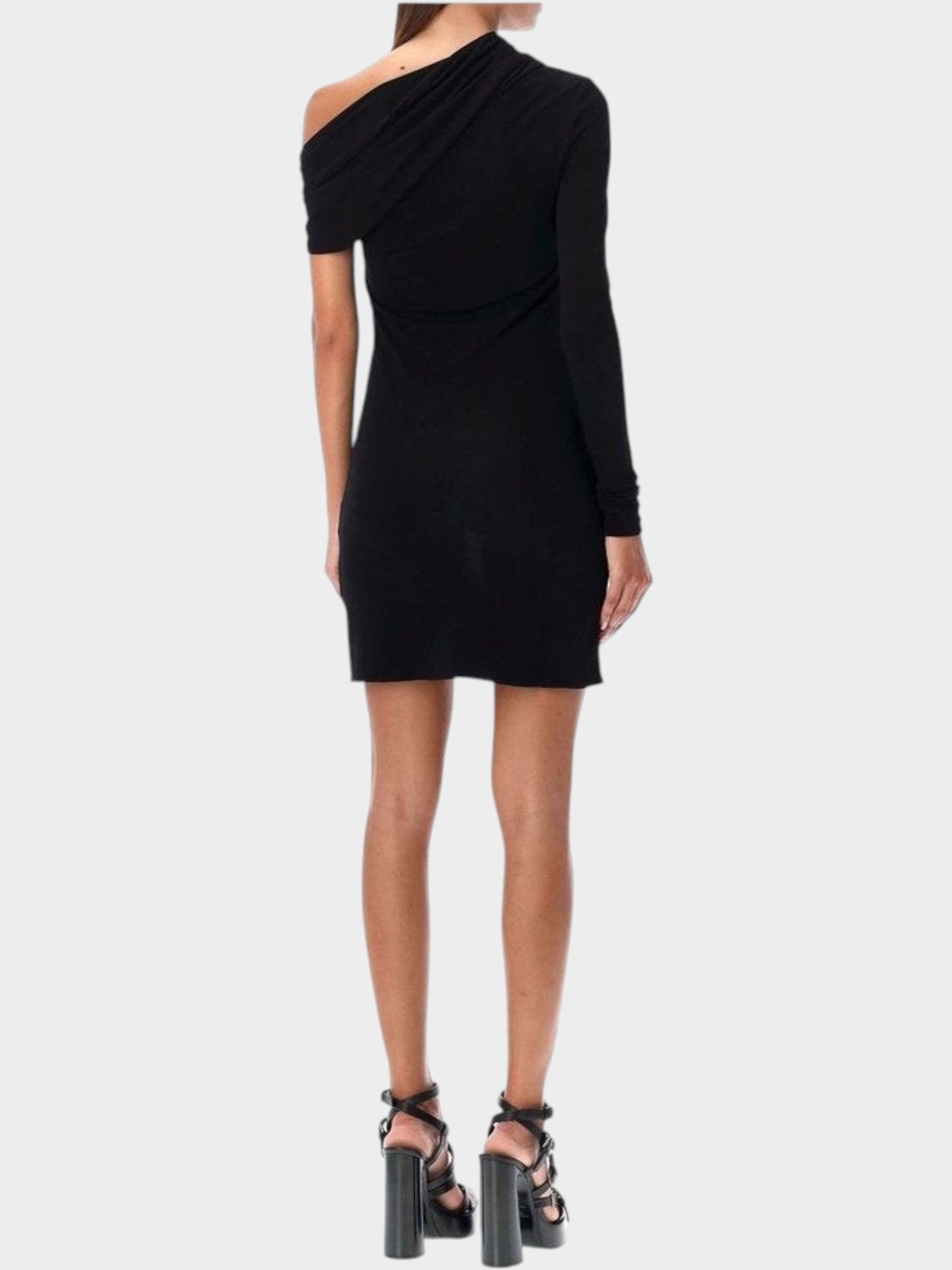 Saint Laurent Black Viscose Casual Dress-thumbmail-3