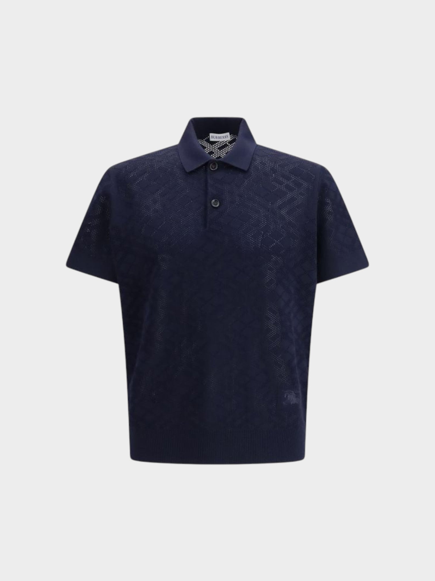 Burberry Blue Wool Polo Shirt