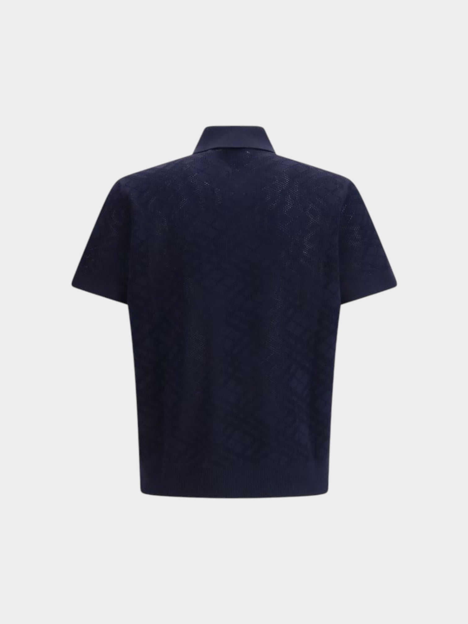 Burberry Blue Wool Polo Shirt-thumbmail-2