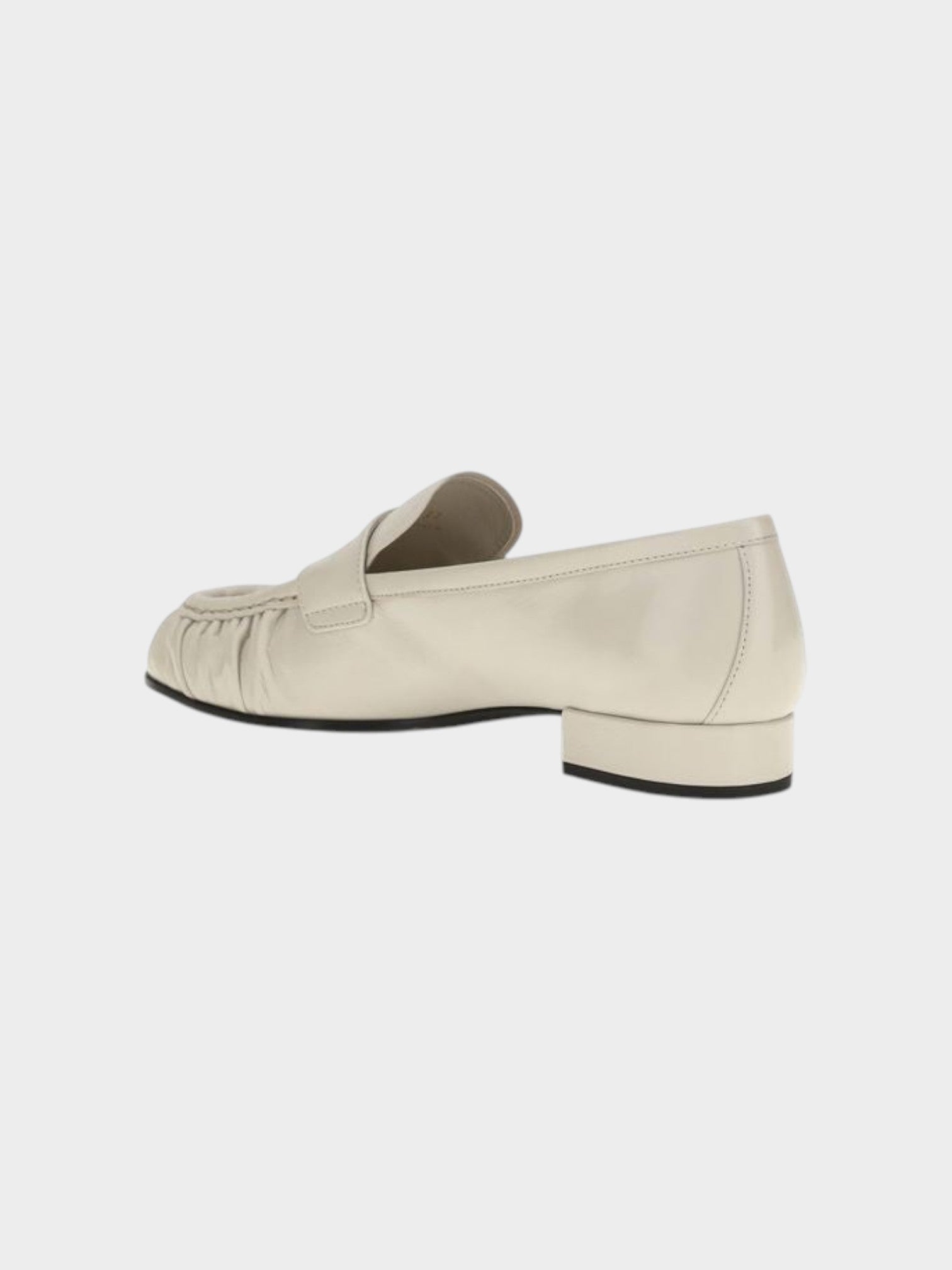 Prada Beige Calf Leather Bos Taurus Slip-On Loafers-thumbmail-3