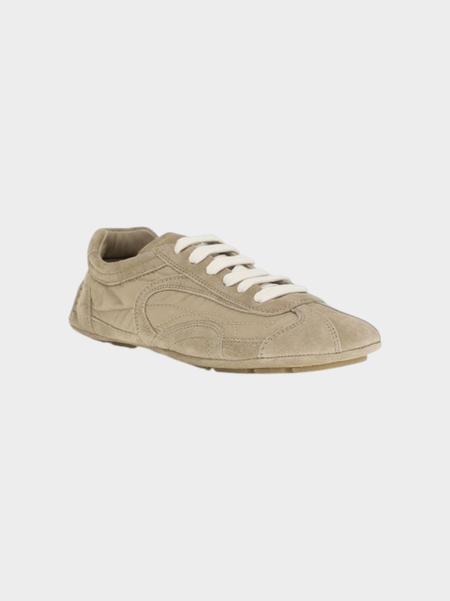 Prada Beige Lamb Ovis Aries Aries Athletic Sneakers-thumbmail-2