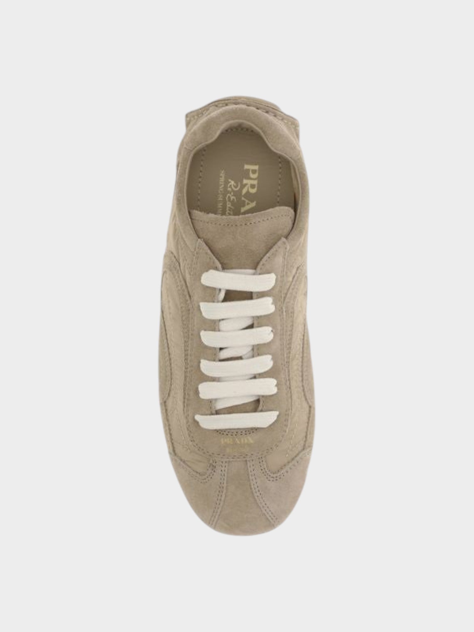 Prada Beige Lamb Ovis Aries Aries Athletic Sneakers-thumbmail-4