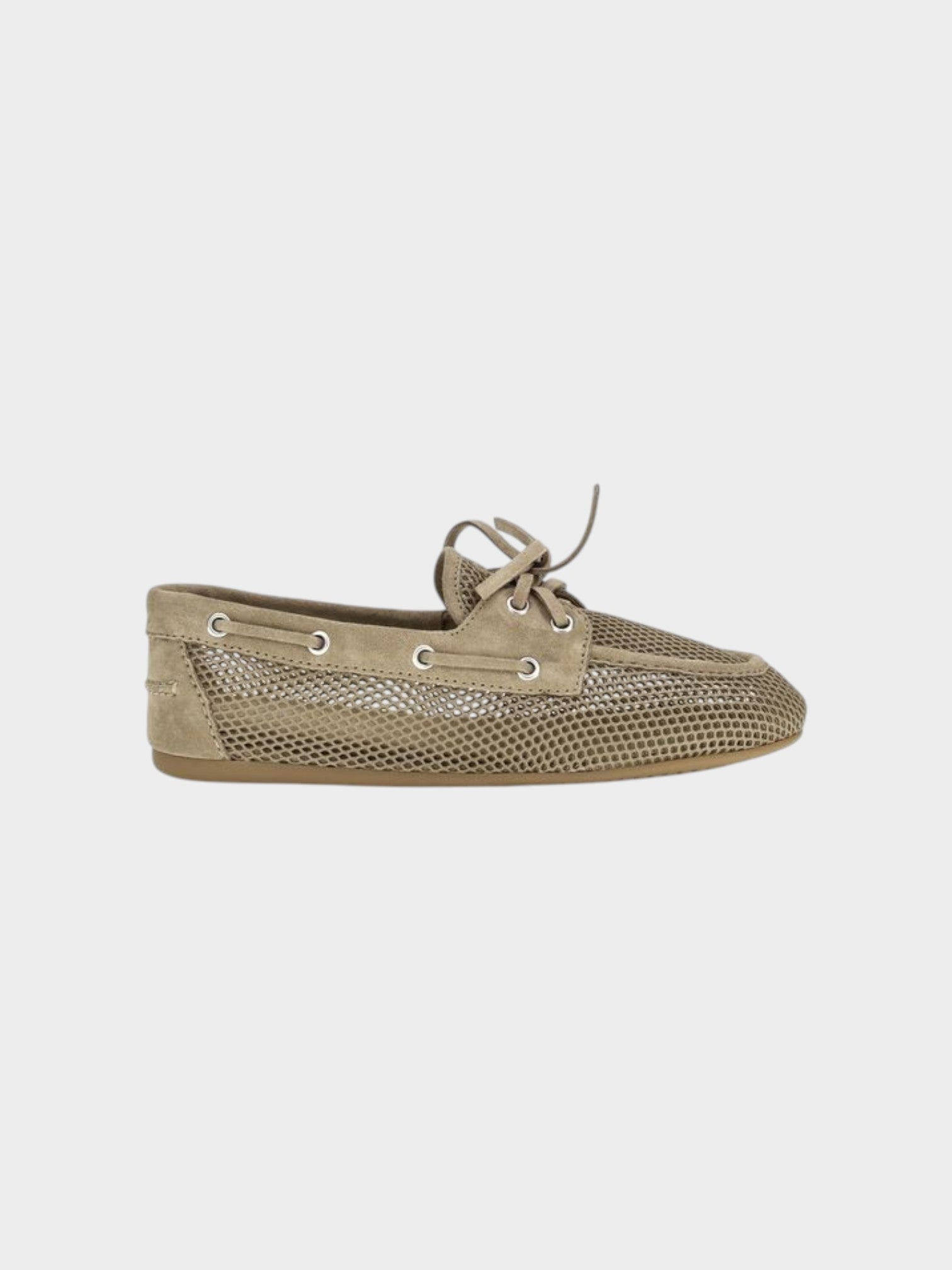 Miu Miu Beige Recycled Polyester Slip-On Loafers