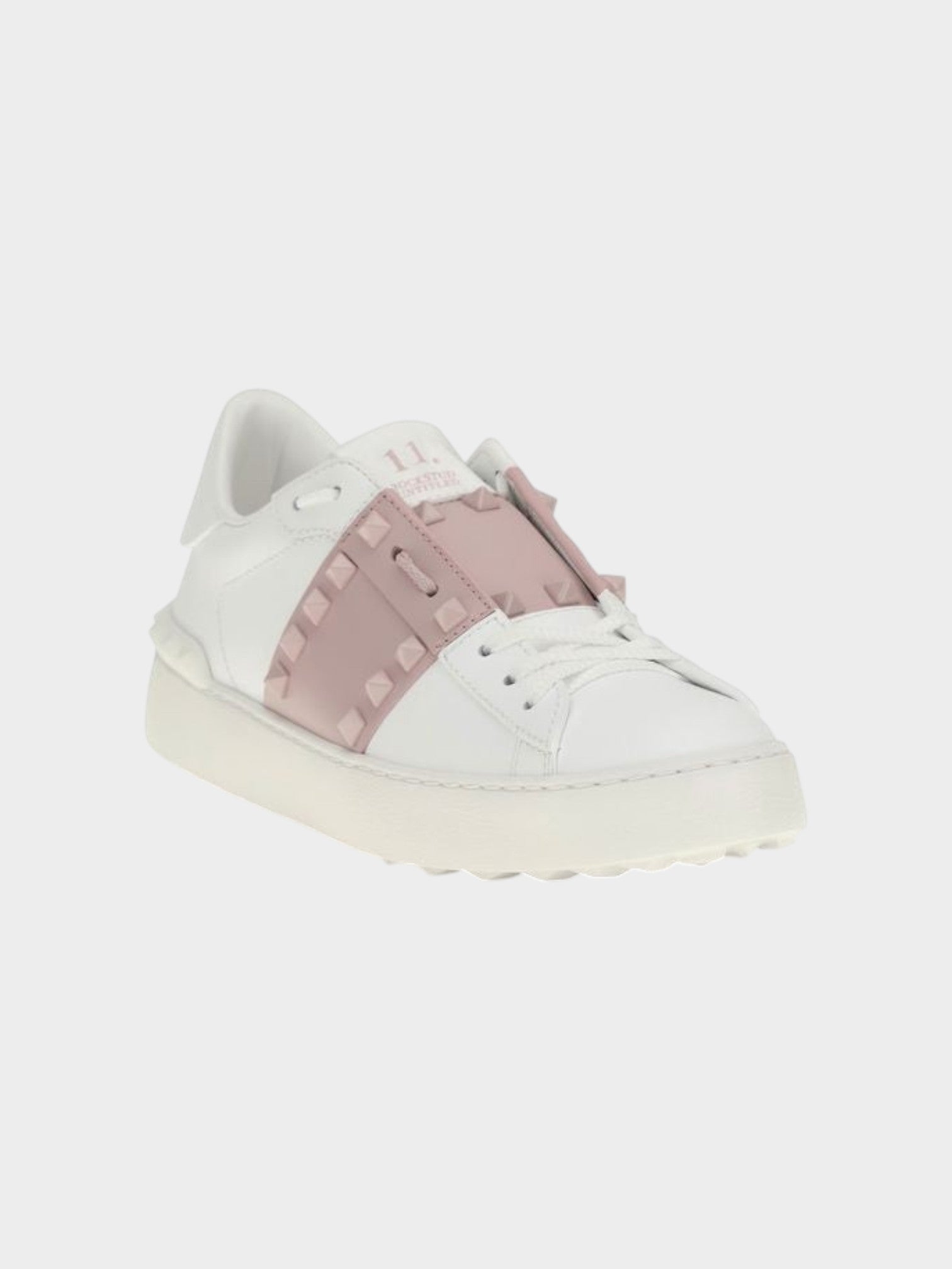 Valentino Garavani White Calf Leather Bos Taurus Athletic Sneakers-thumbmail-2