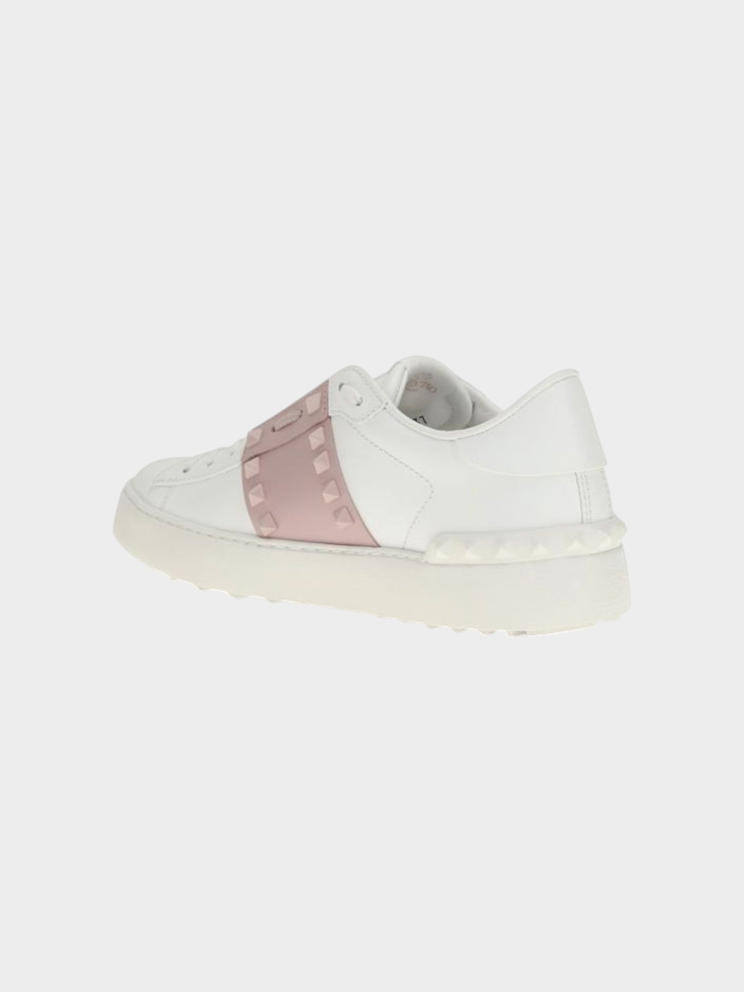 Valentino Garavani White Calf Leather Bos Taurus Athletic Sneakers-thumbmail-3