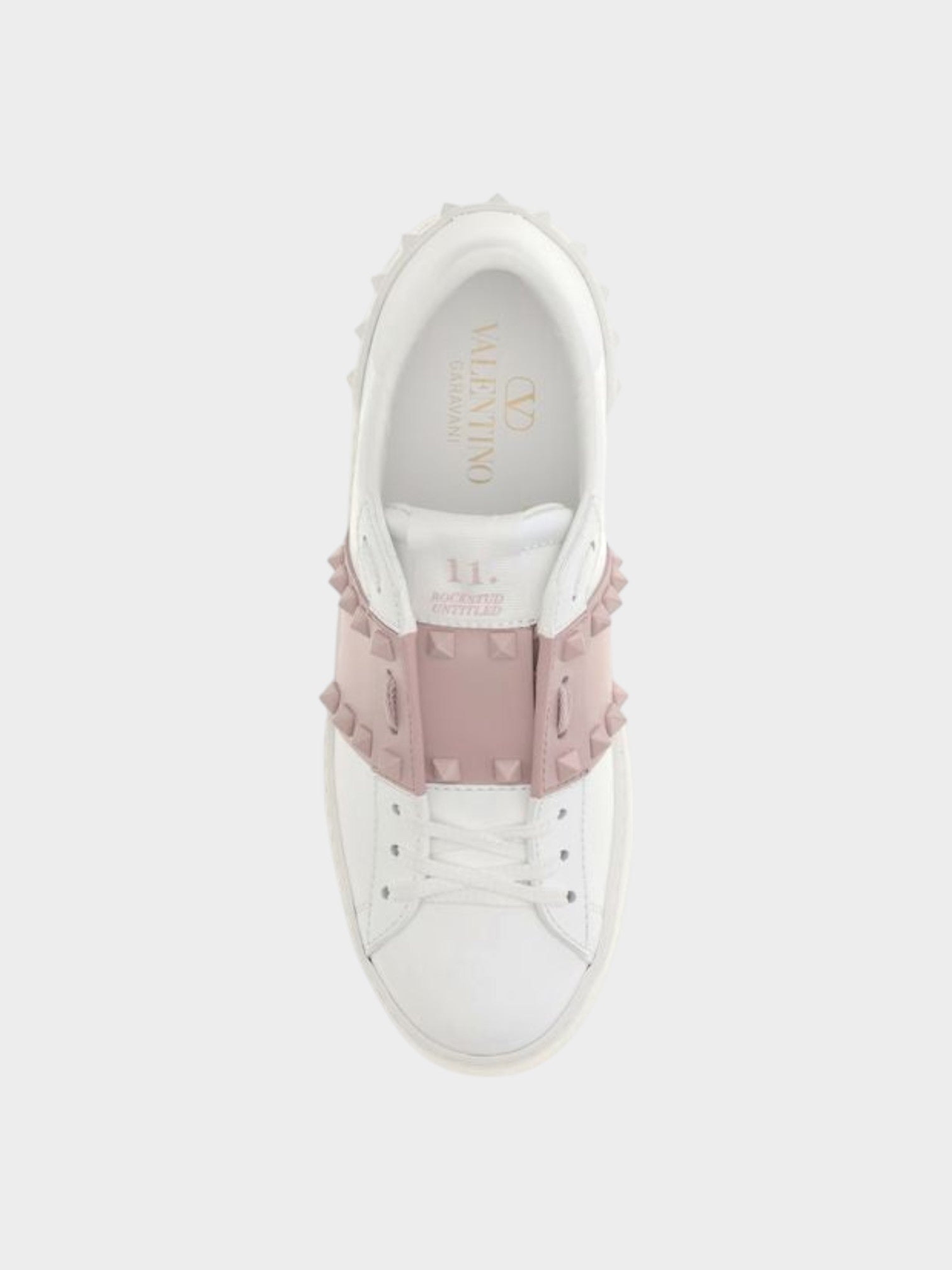 Valentino Garavani White Calf Leather Bos Taurus Athletic Sneakers-thumbmail-4