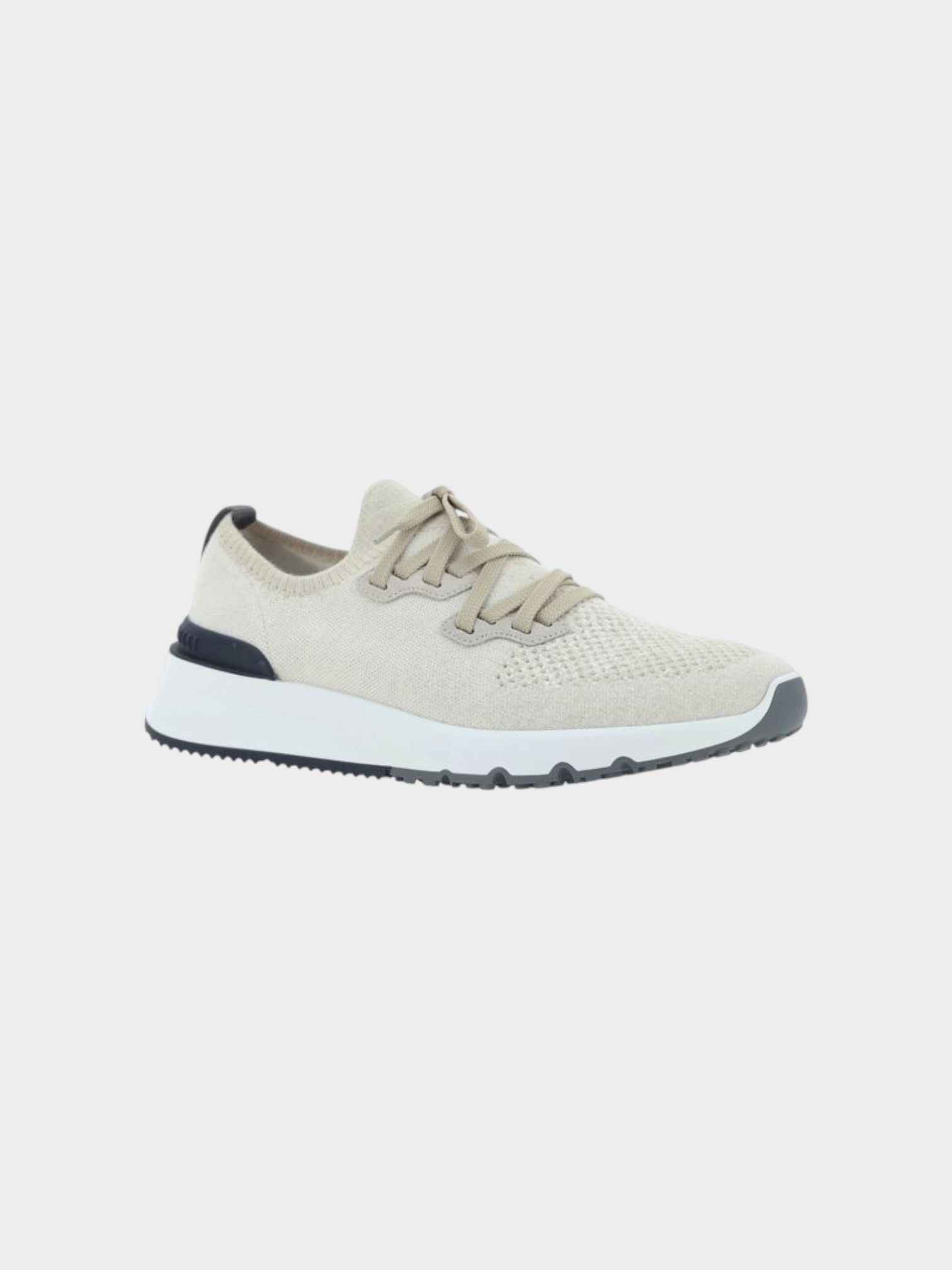 Brunello Cucinelli White Cotton Athletic Sneakers-thumbmail-2