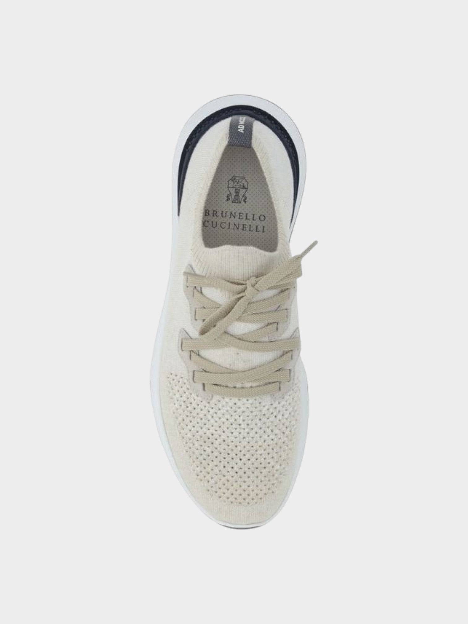 Brunello Cucinelli White Cotton Athletic Sneakers-thumbmail-4
