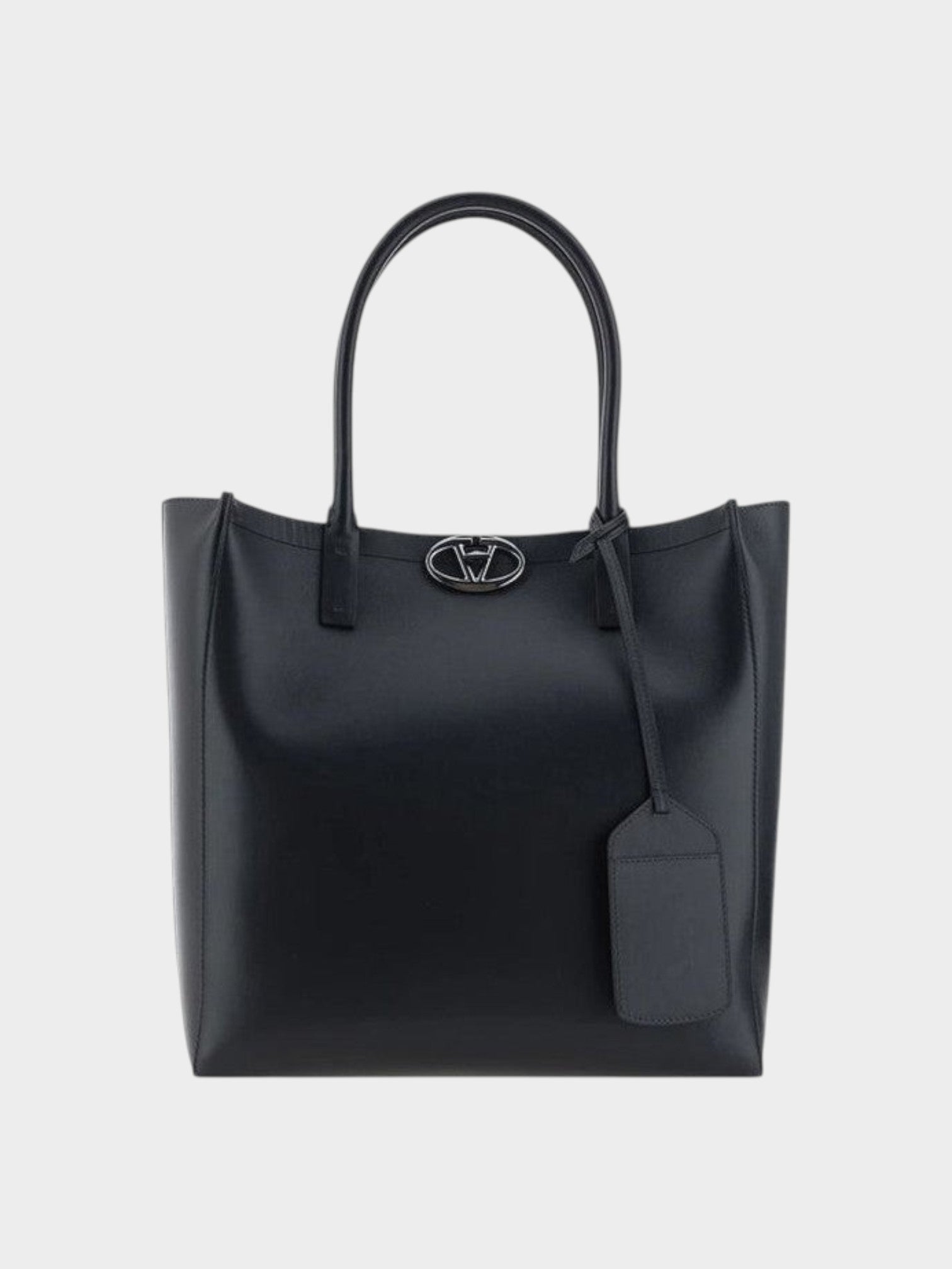 Valentino Garavani Black Calfskin Tote Bag