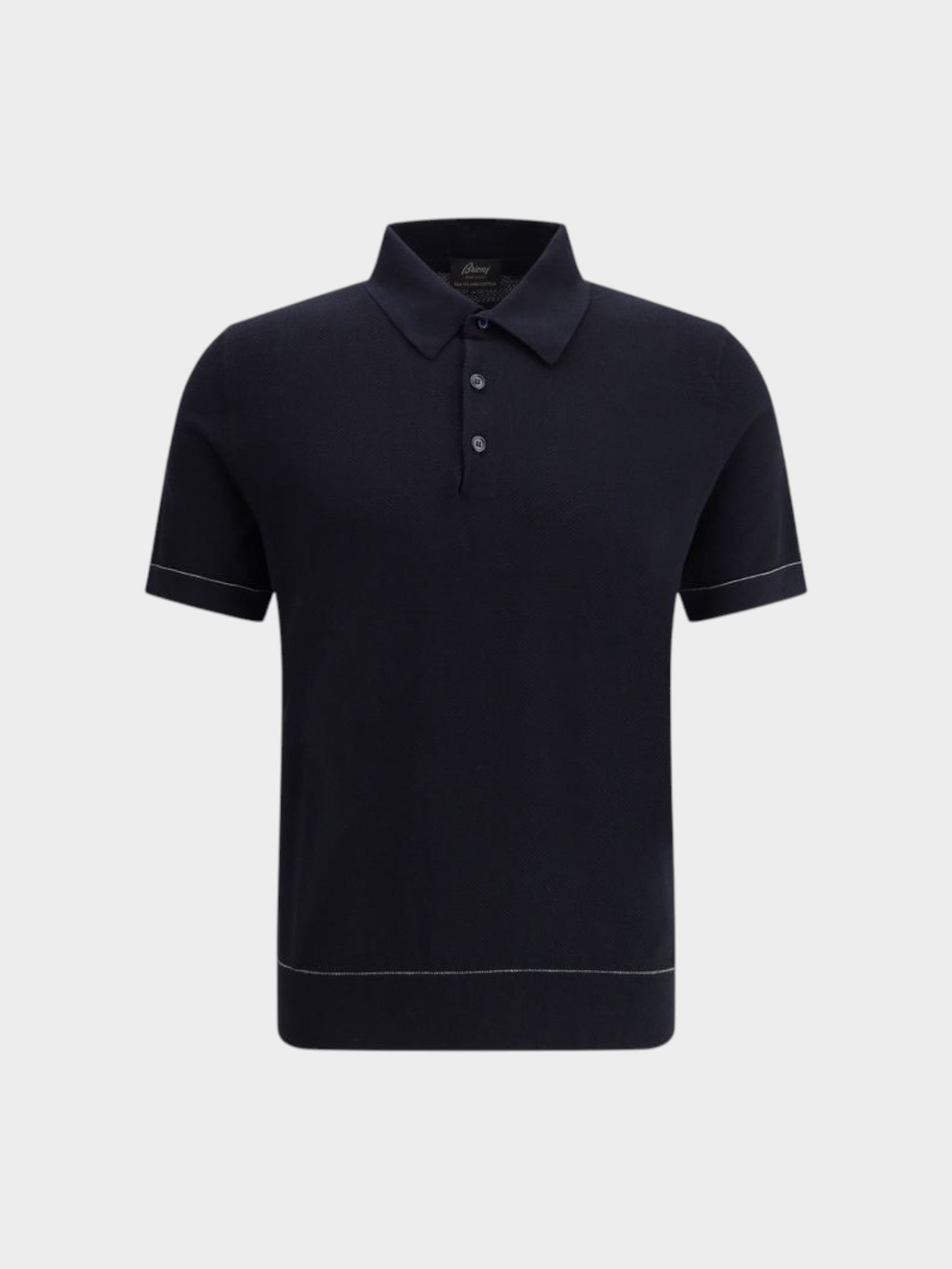 Brioni Black Cotton Polo Shirt