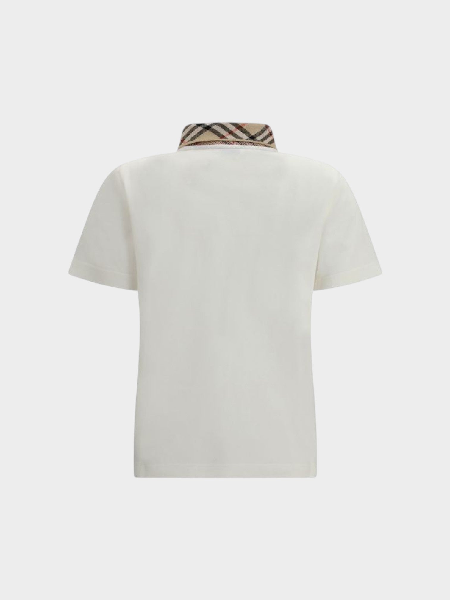 Burberry White Cotton Polo Shirt-thumbmail-2