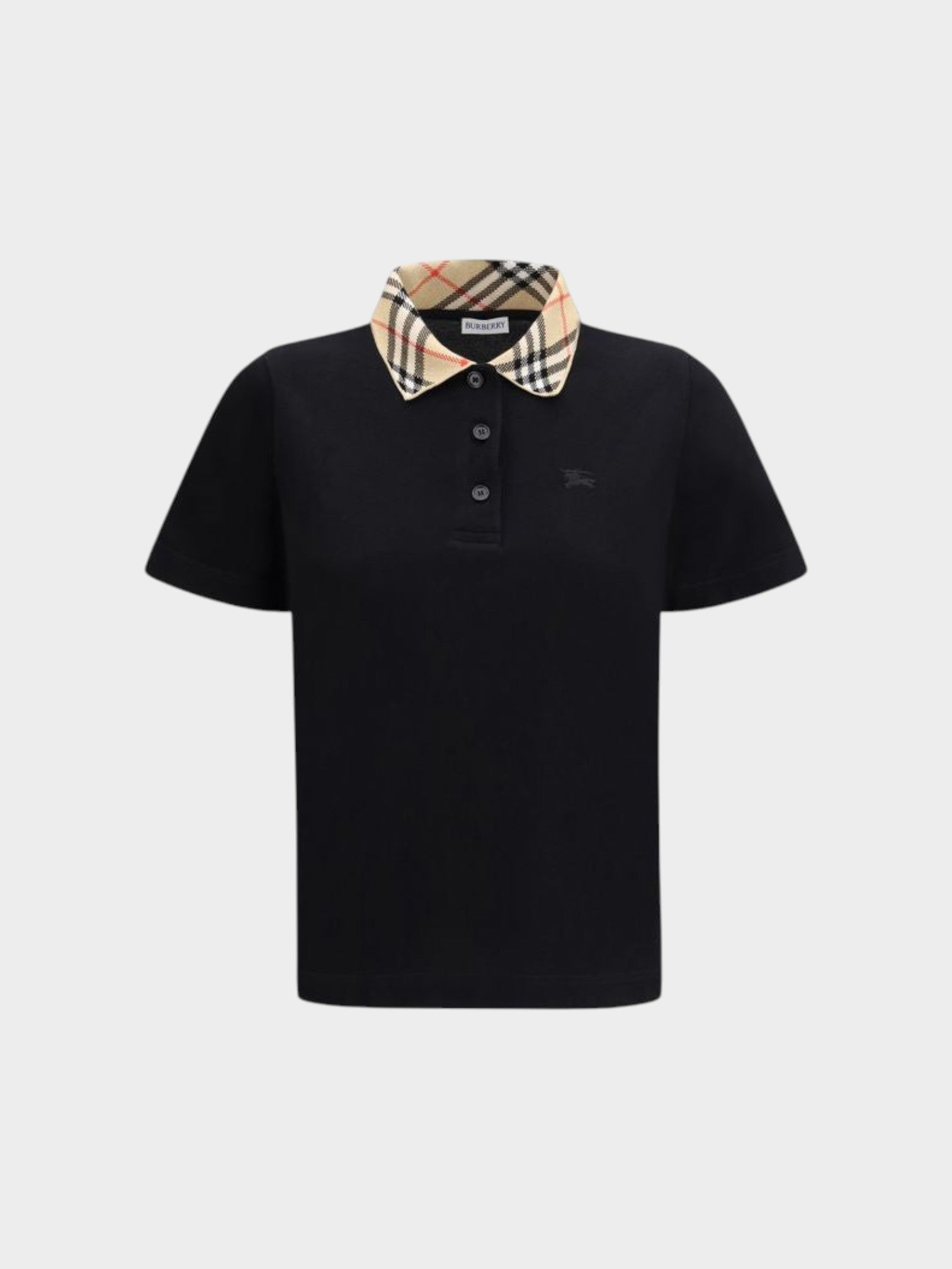 Burberry Black Cotton Polo Shirt