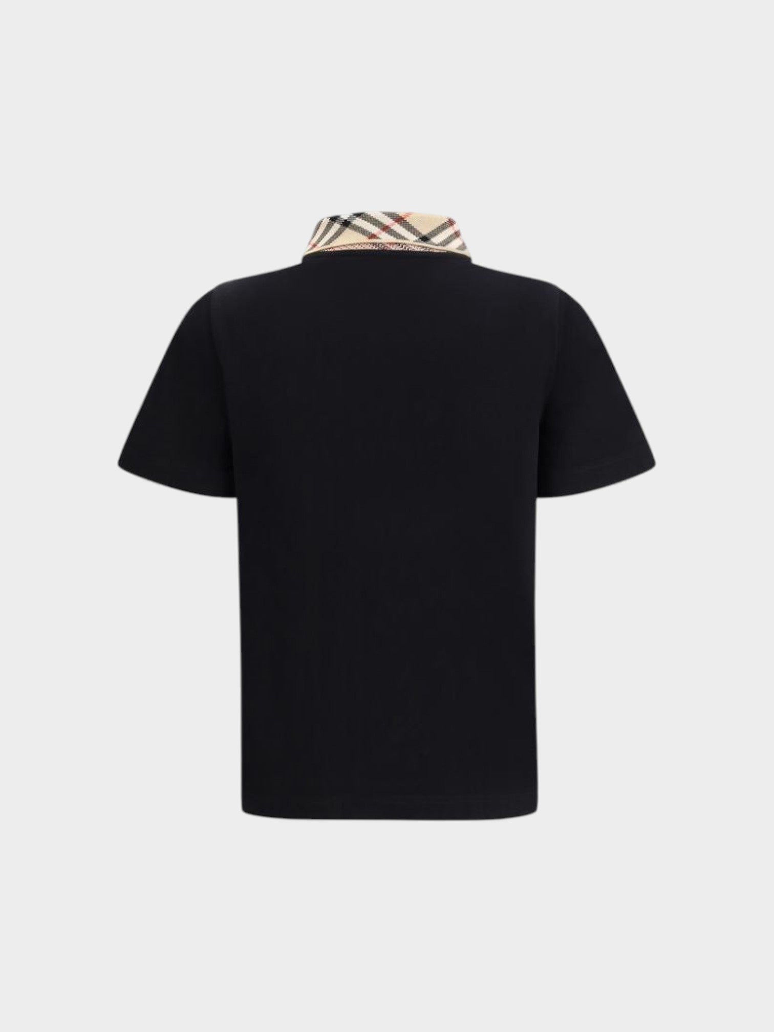Burberry Black Cotton Polo Shirt-thumbmail-2