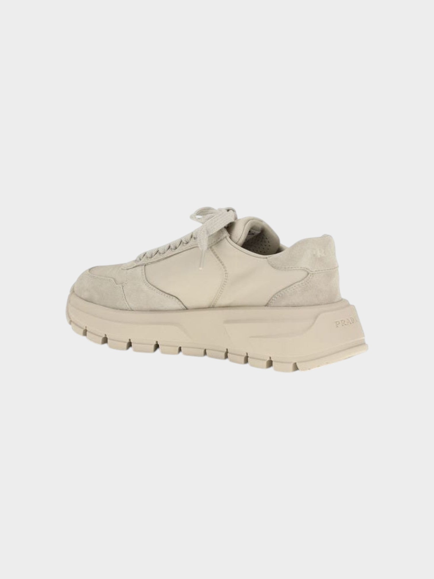 Prada Beige Calf Leather Bos Taurus Athletic Sneakers-thumbmail-3