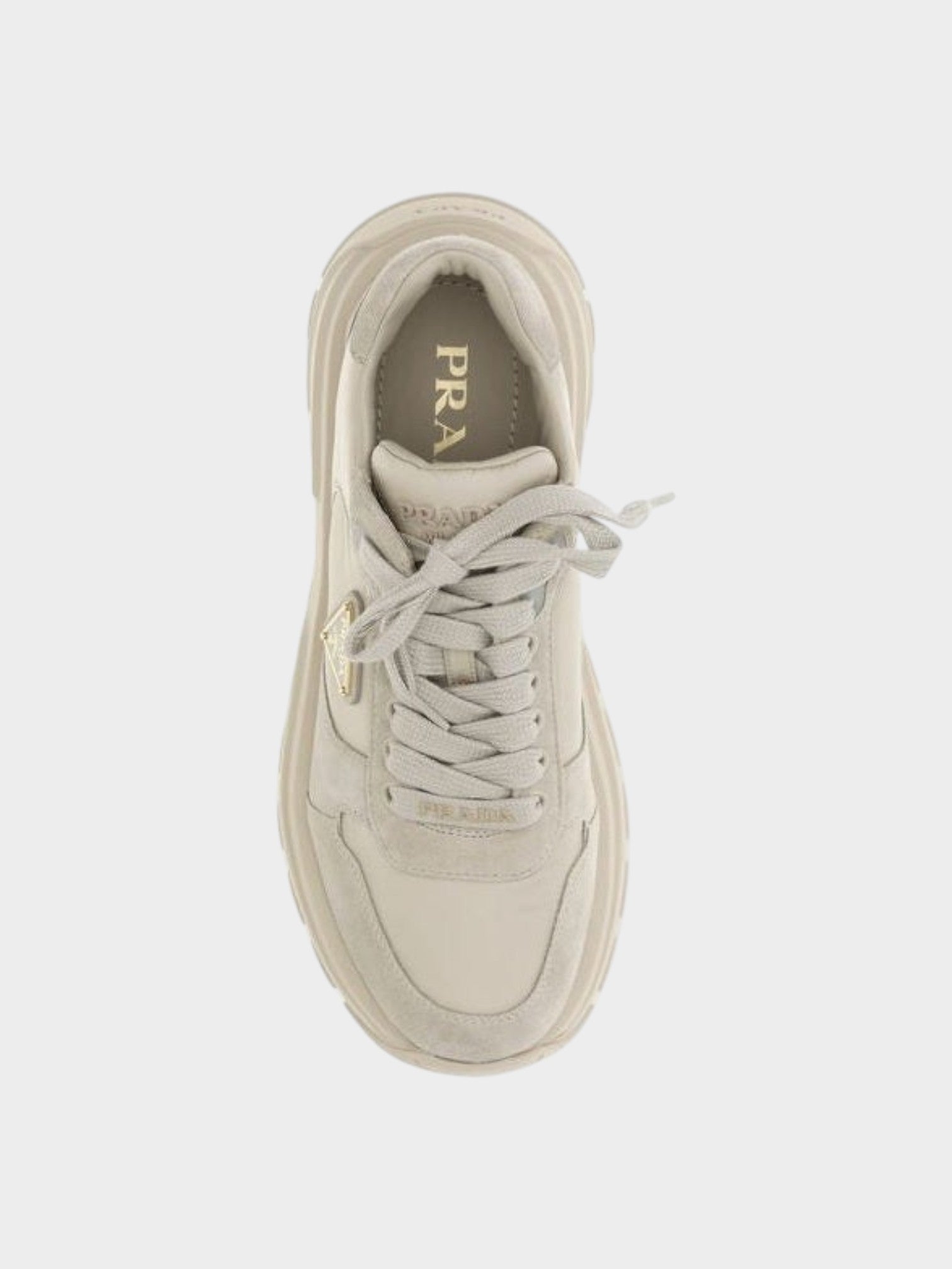 Prada Beige Calf Leather Bos Taurus Athletic Sneakers-thumbmail-4