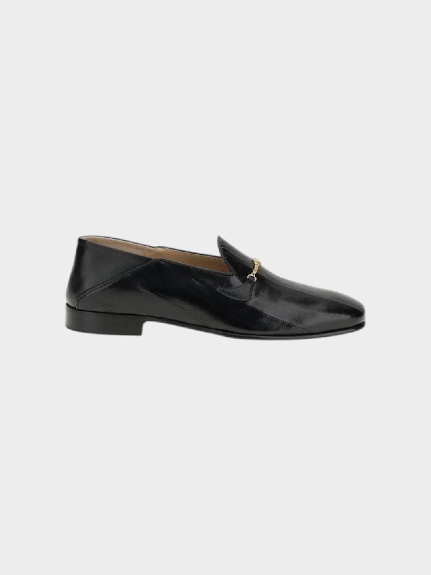 Valentino Garavani Black Calf Leather Bos Taurus Slip-On Loafers