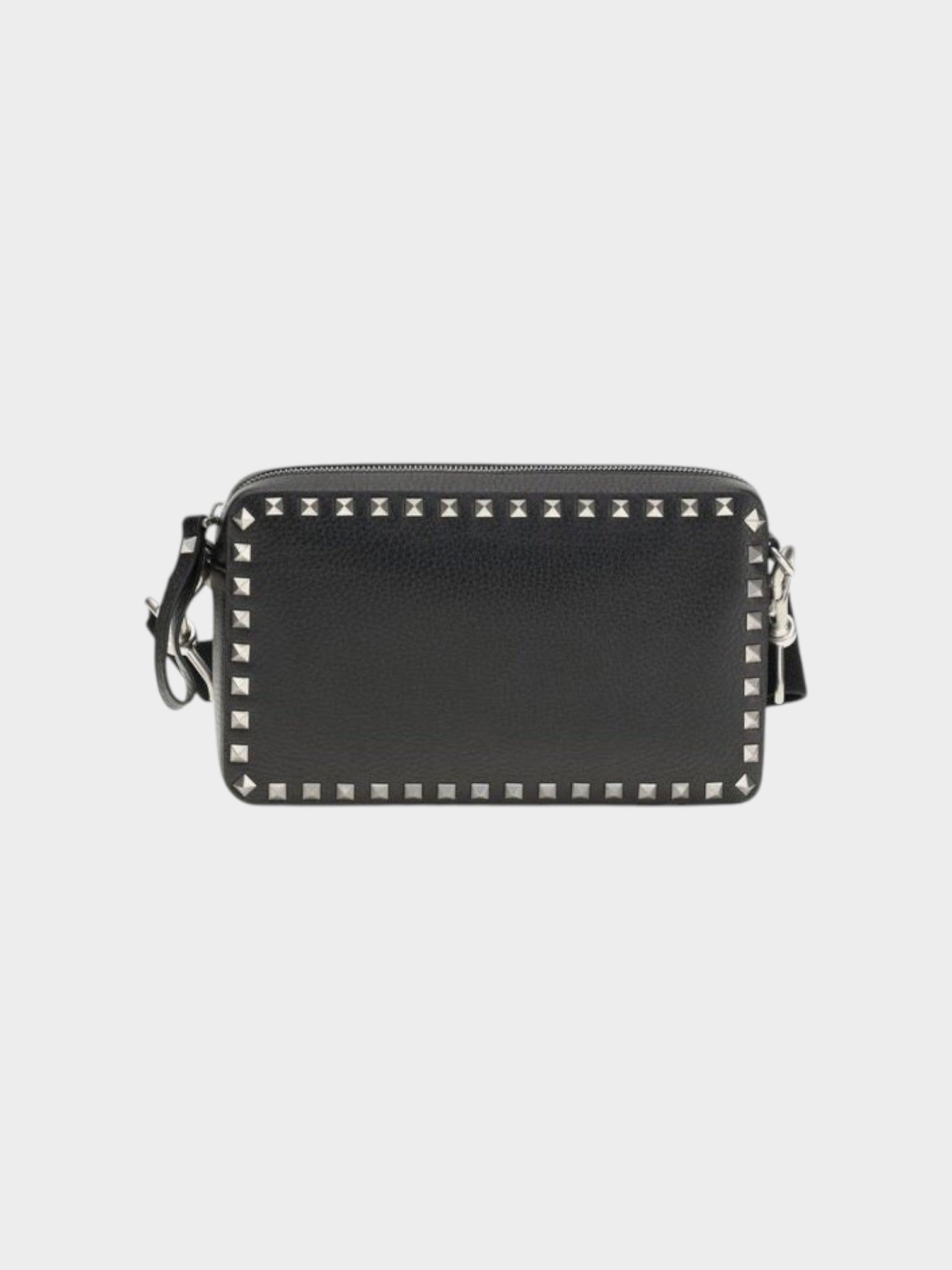 Valentino Garavani Black Calf Leather Bos Taurus Shoulder Bag