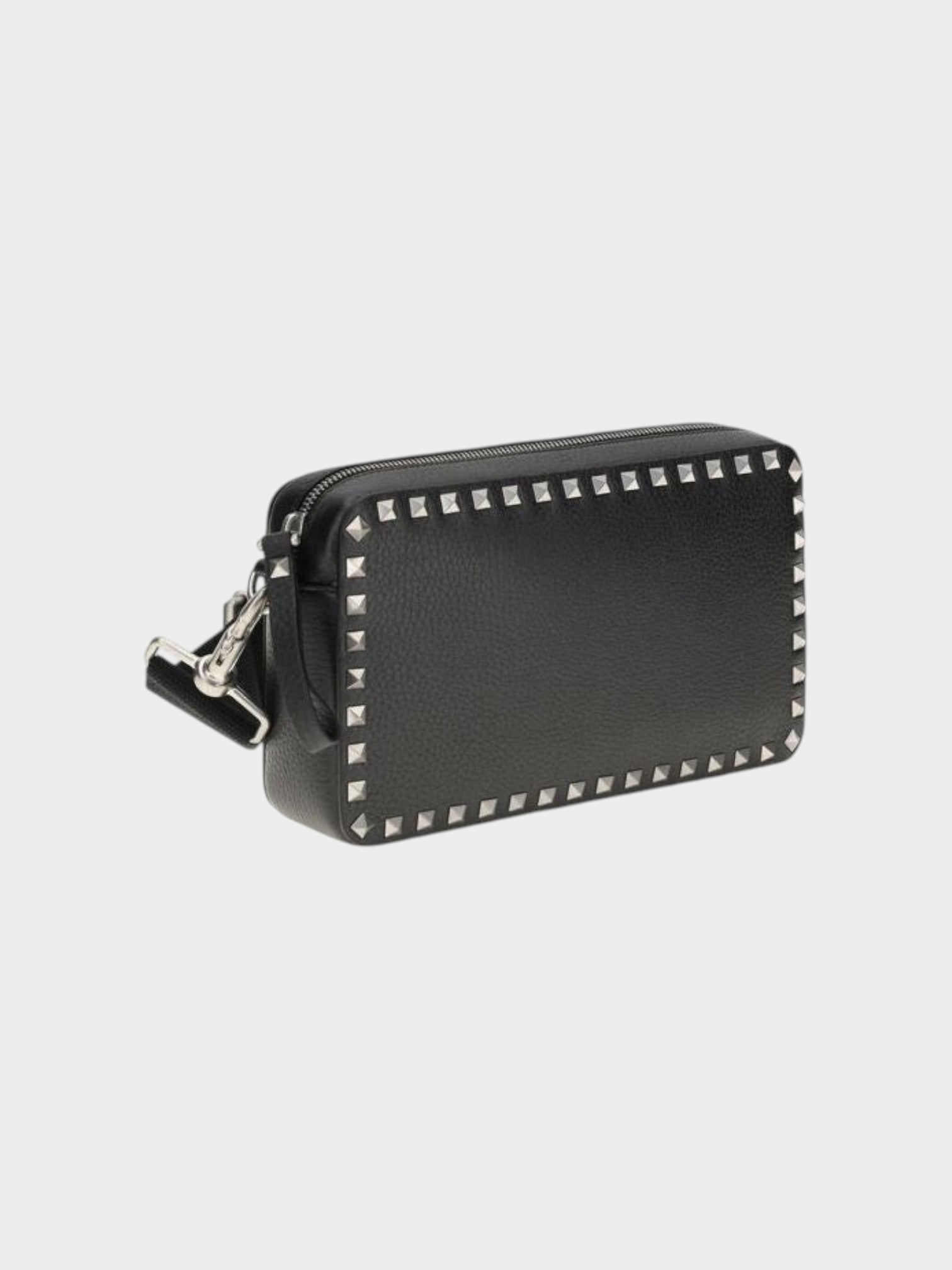 Valentino Garavani Black Calf Leather Bos Taurus Shoulder Bag-thumbmail-2