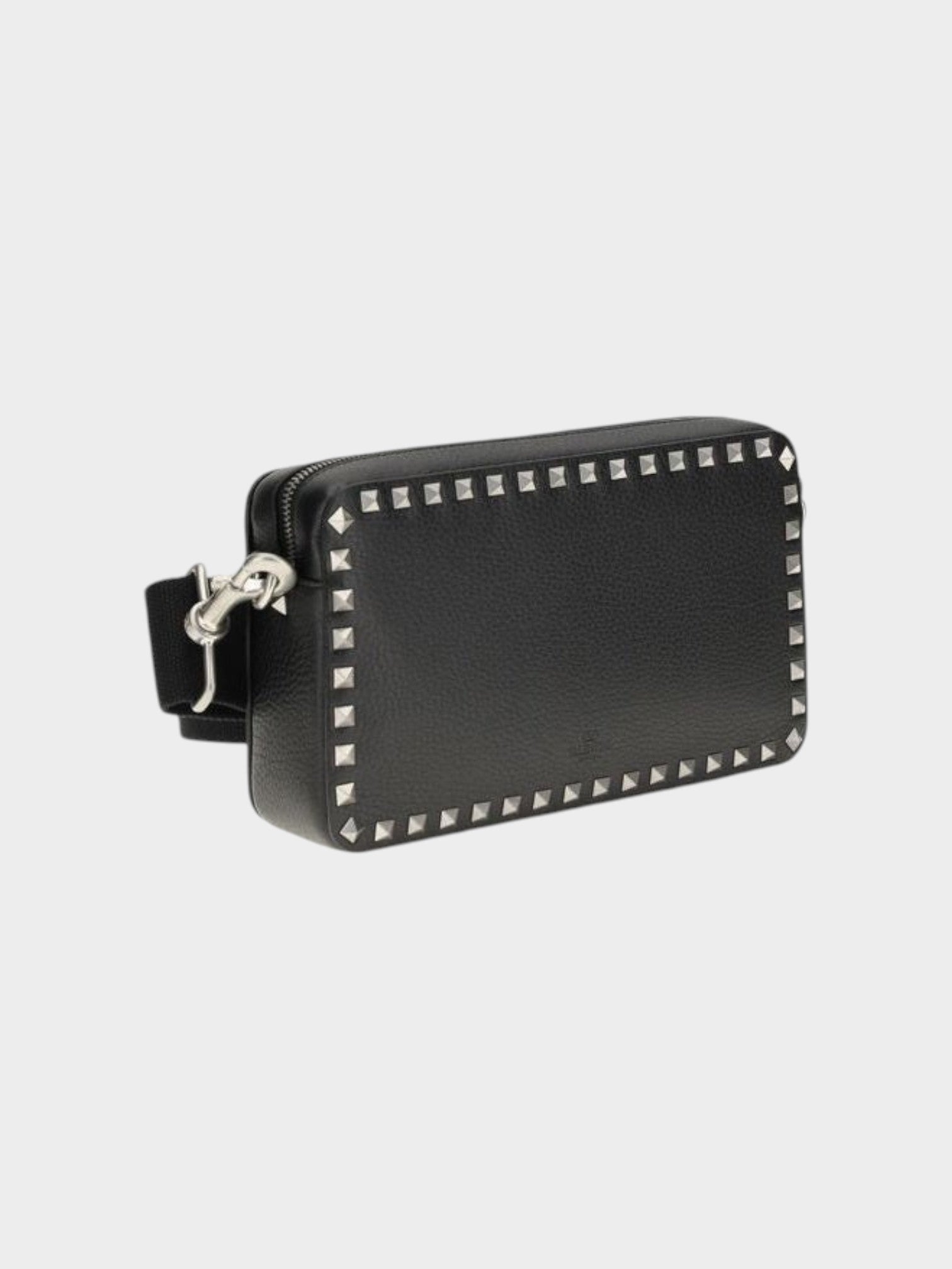 Valentino Garavani Black Calf Leather Bos Taurus Shoulder Bag-thumbmail-3