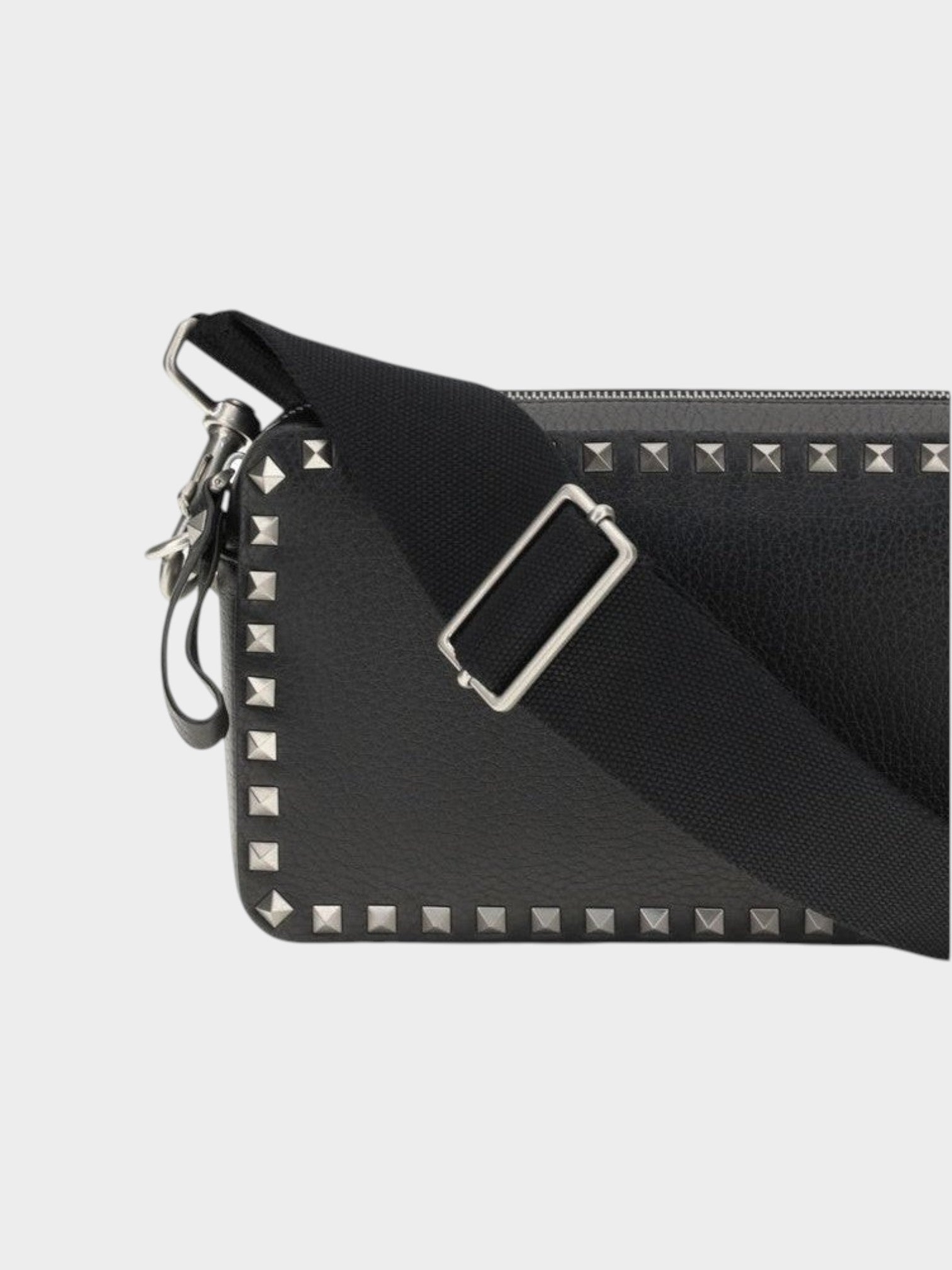 Valentino Garavani Black Calf Leather Bos Taurus Shoulder Bag-thumbmail-4