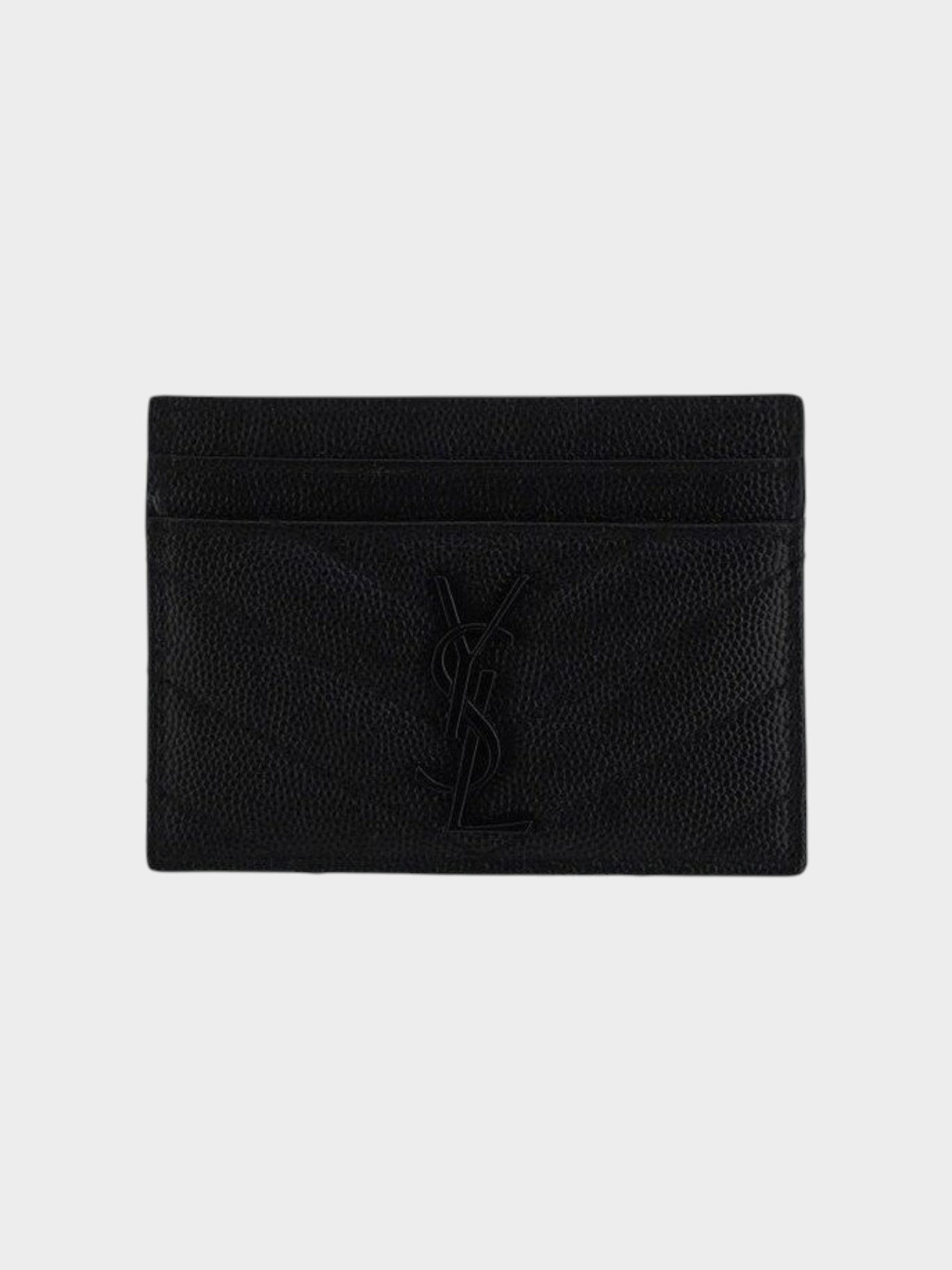 Saint Laurent Black Calf Leather Bos Taurus Wallet