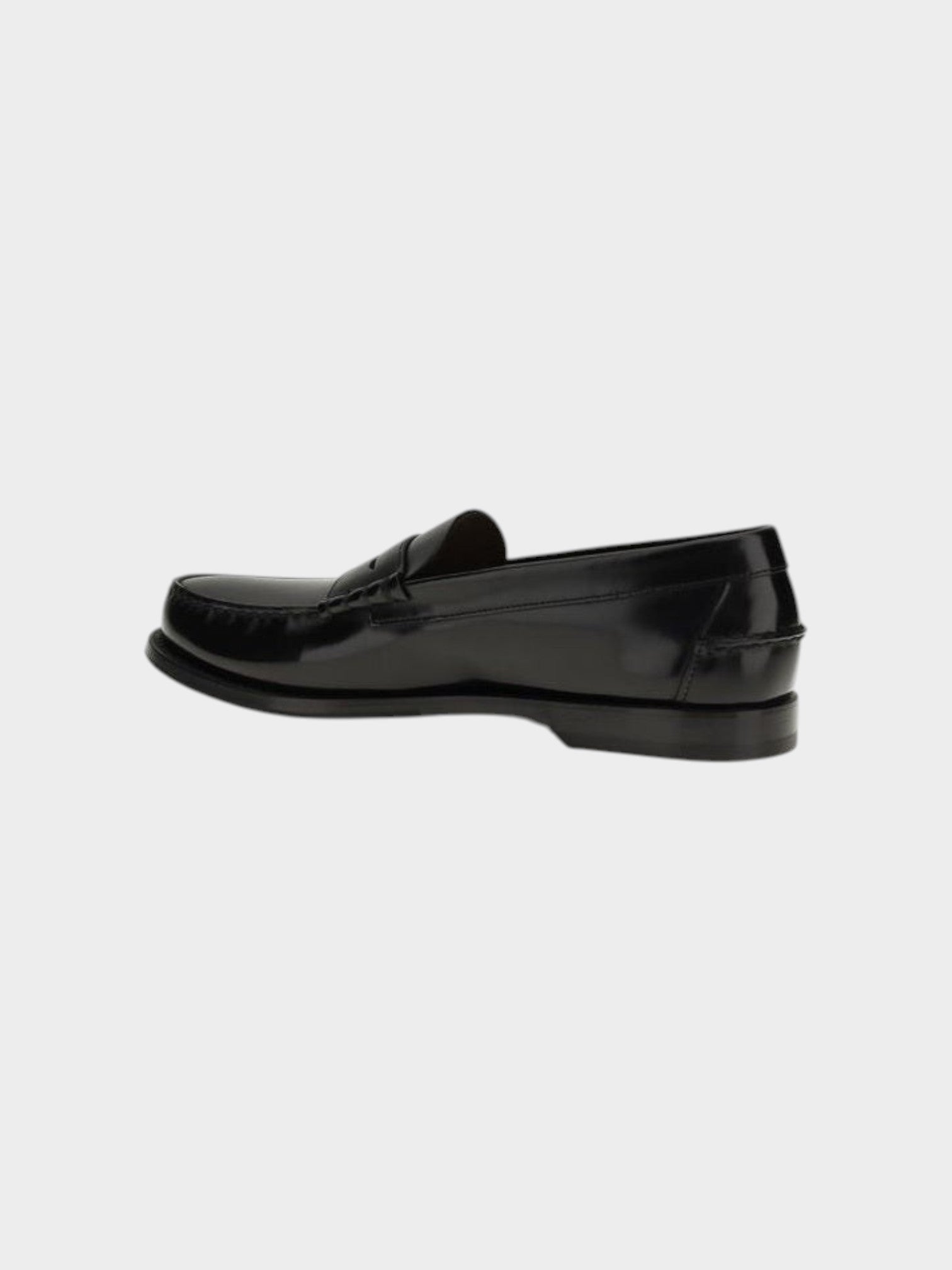 Prada Black Calf Leather Bos Taurus Slip-On Loafers-thumbmail-3