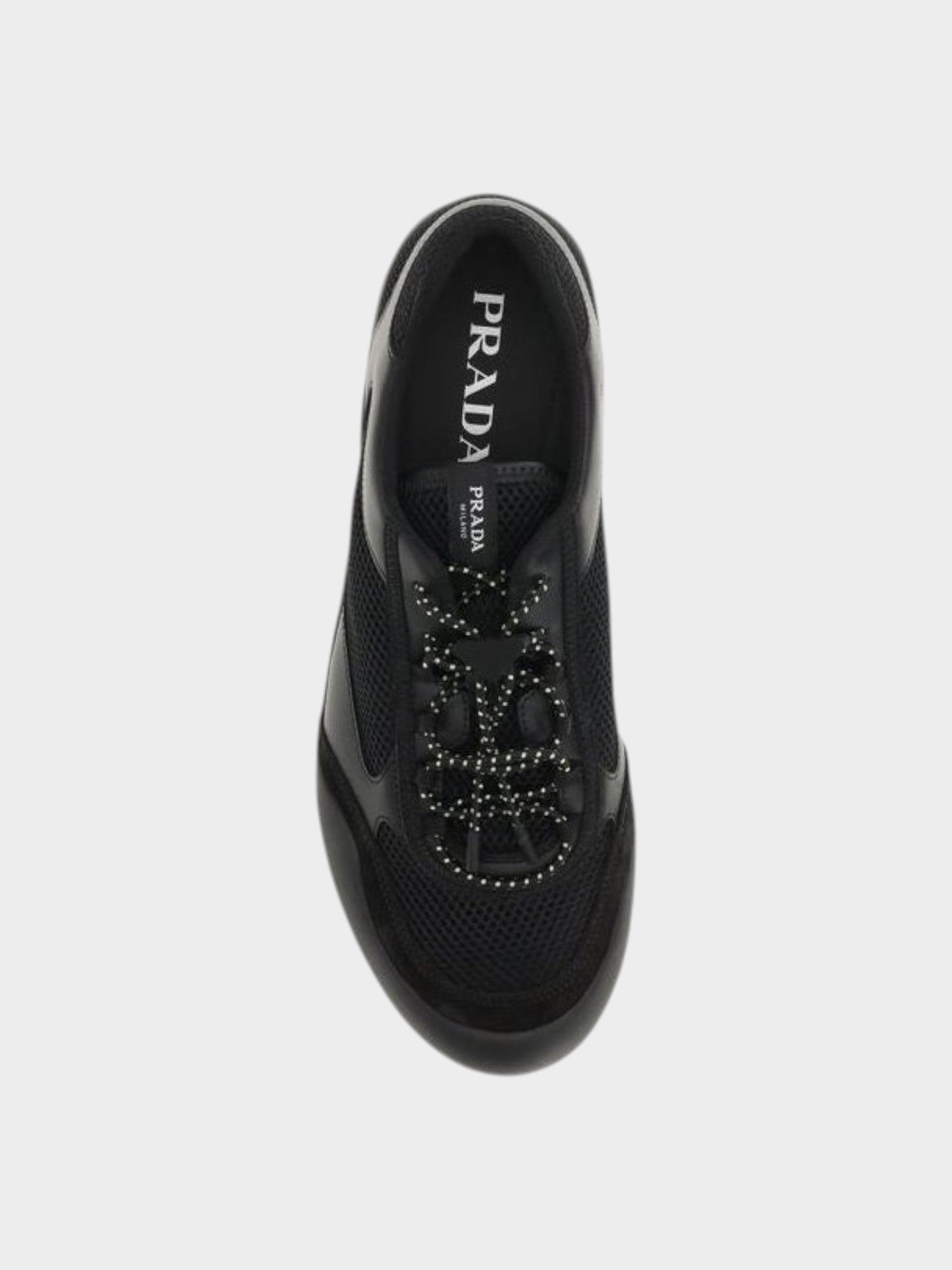 Prada Black Polyester Athletic Sneakers-thumbmail-4