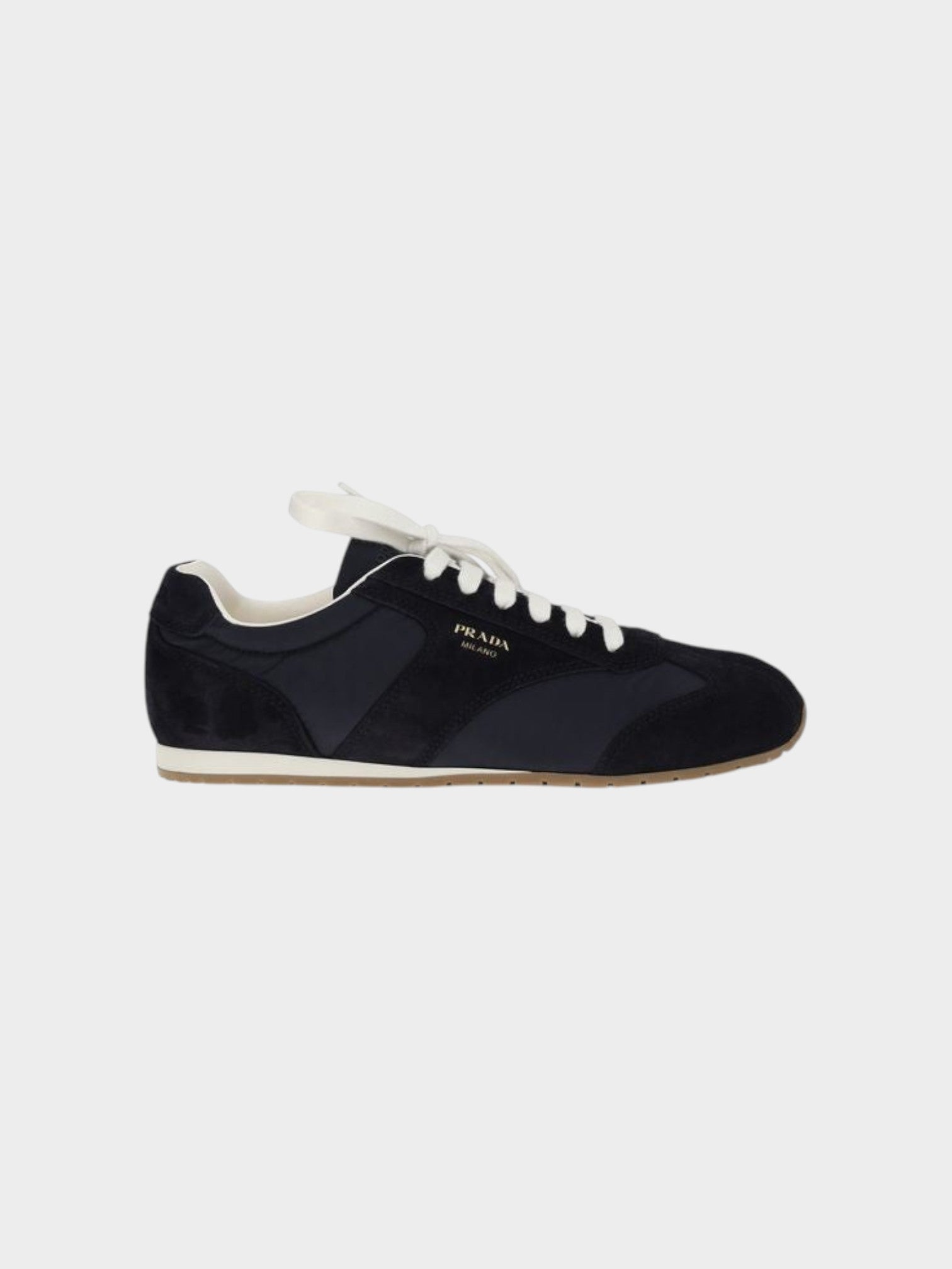 Prada Blue Calf Leather Bos Taurus Athletic Sneakers