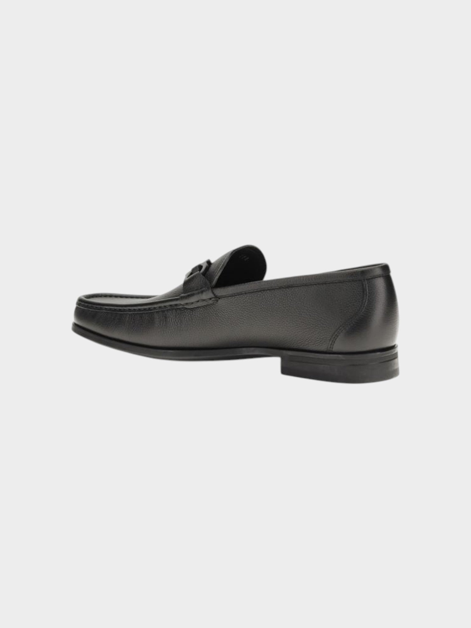 Ferragamo Black Calf Leather Bos Taurus Slip-On Loafers-thumbmail-3