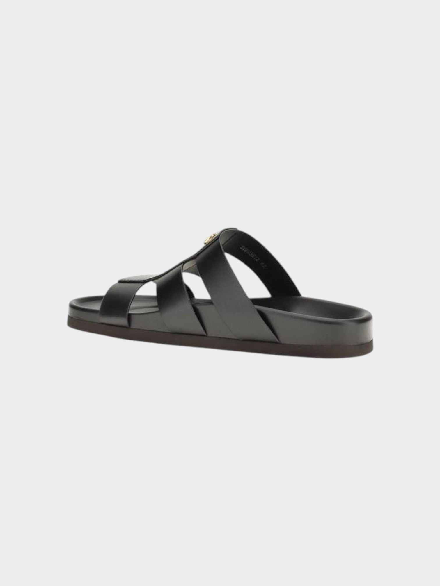 Valentino Garavani Black Calf Leather Bos Taurus Sandals-thumbmail-3