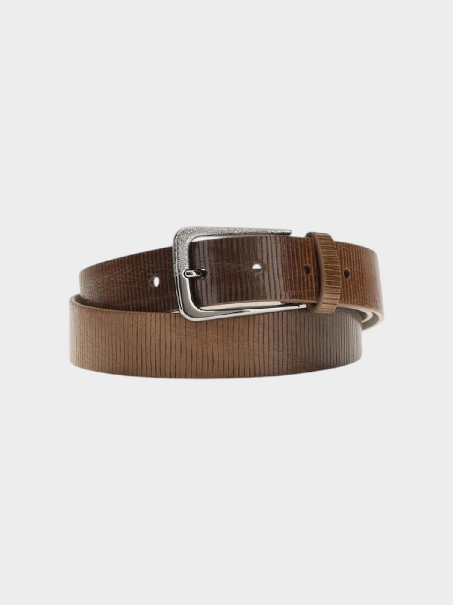 Brunello Cucinelli Brown Calf Leather Bos Taurus Regular Belt